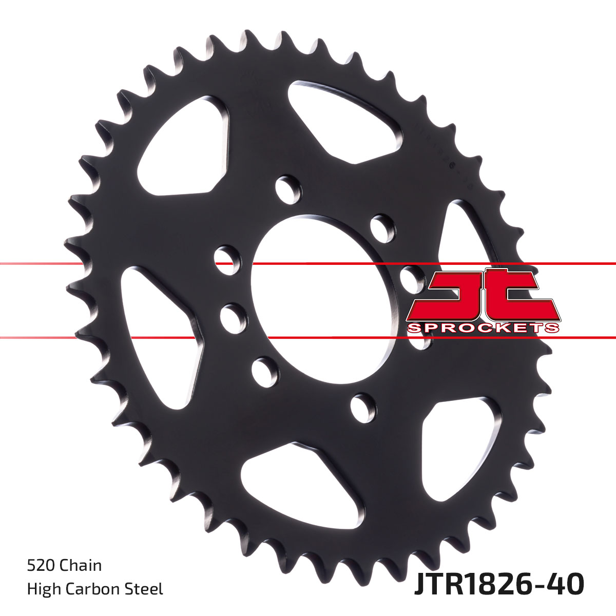 REAR SPROCKET JTR1826.40 JT BLACK SR1826-40, BLACK image 1