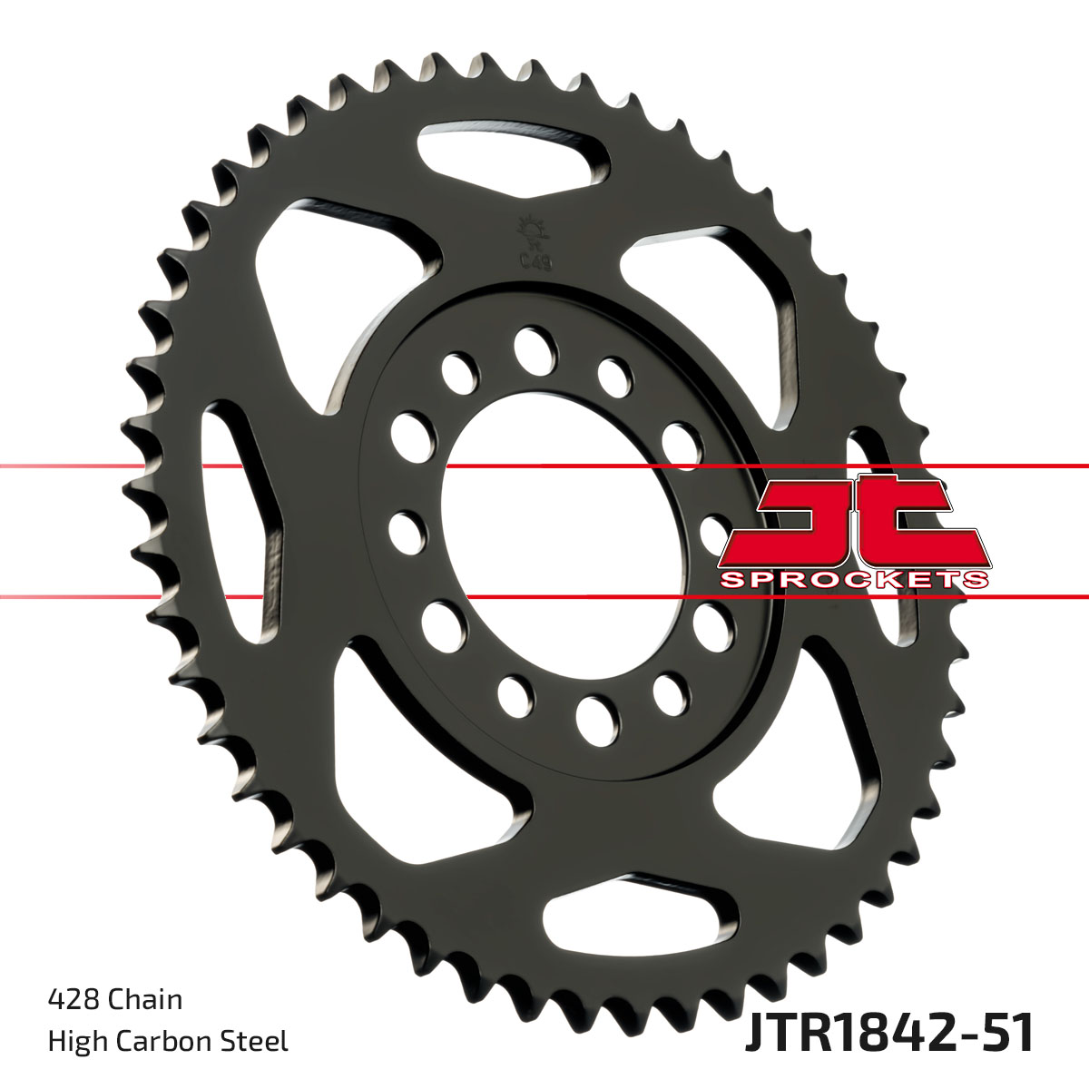 REAR SPROCKET JTR1842.51 STEEL SR1842-51 image 1