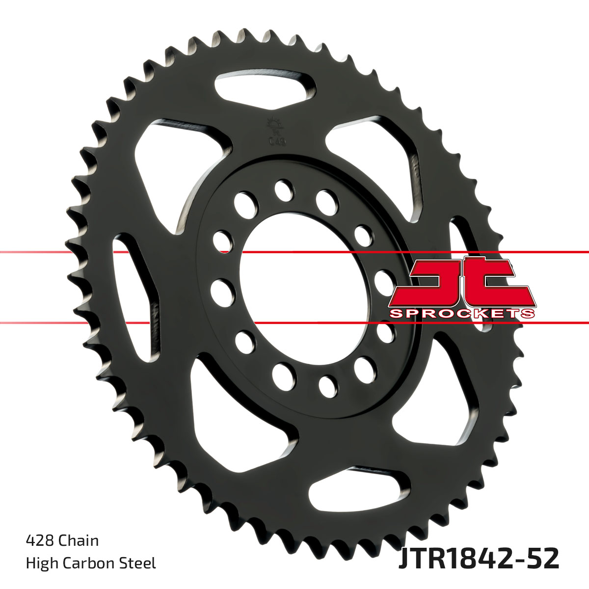 REAR SPROCKET JTR1842.52 STEEL SR1842-52 image 1