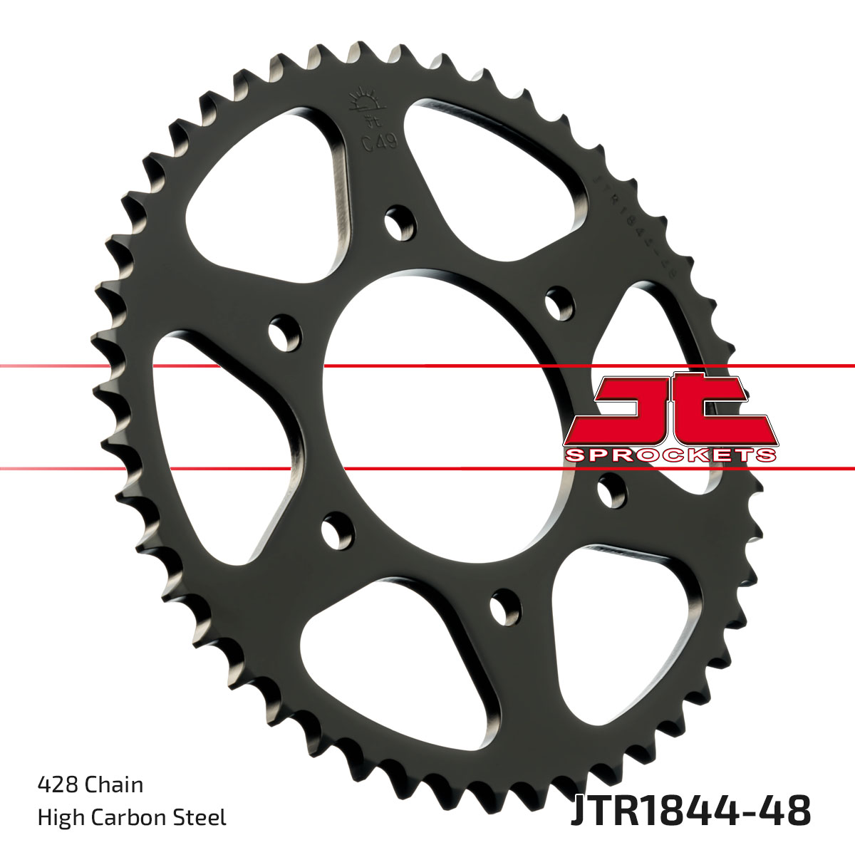 REAR SPROCKET JTR1844.48 JT BLACK image 1