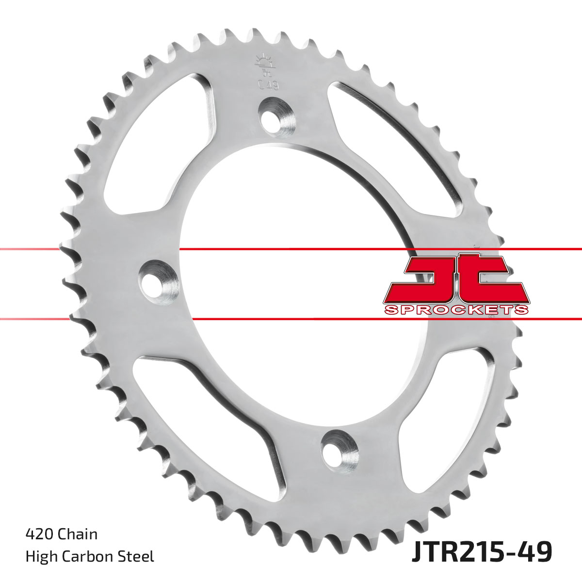 REAR SPROCKET STEEL JTR215.49 SR215-49 image 1