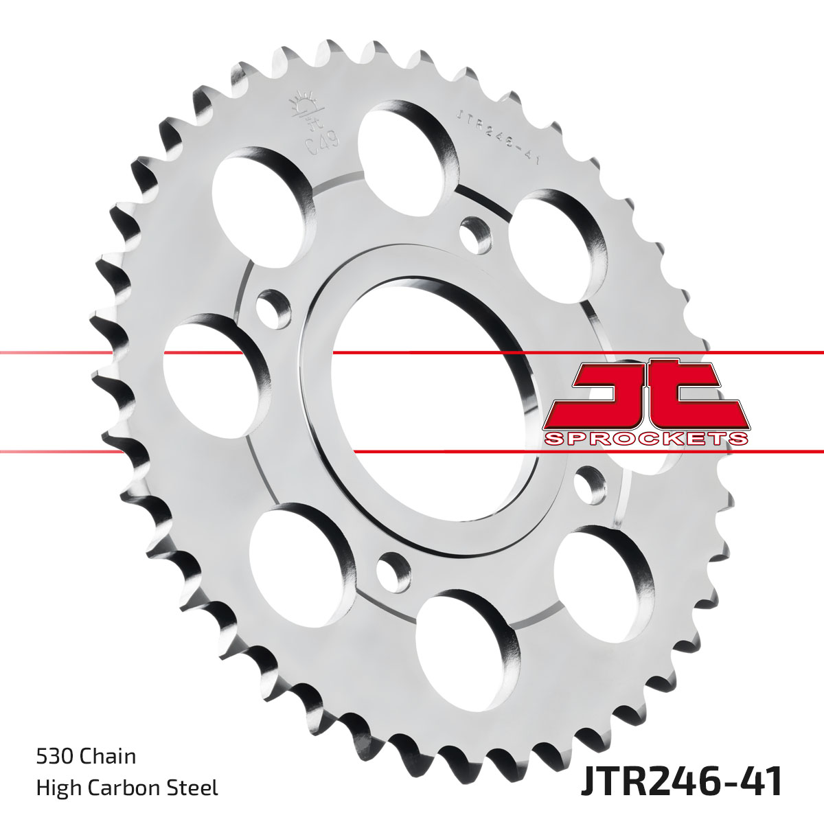 REAR SPROCKET JTR246.41 STEEL, HONDA ROAD image 1