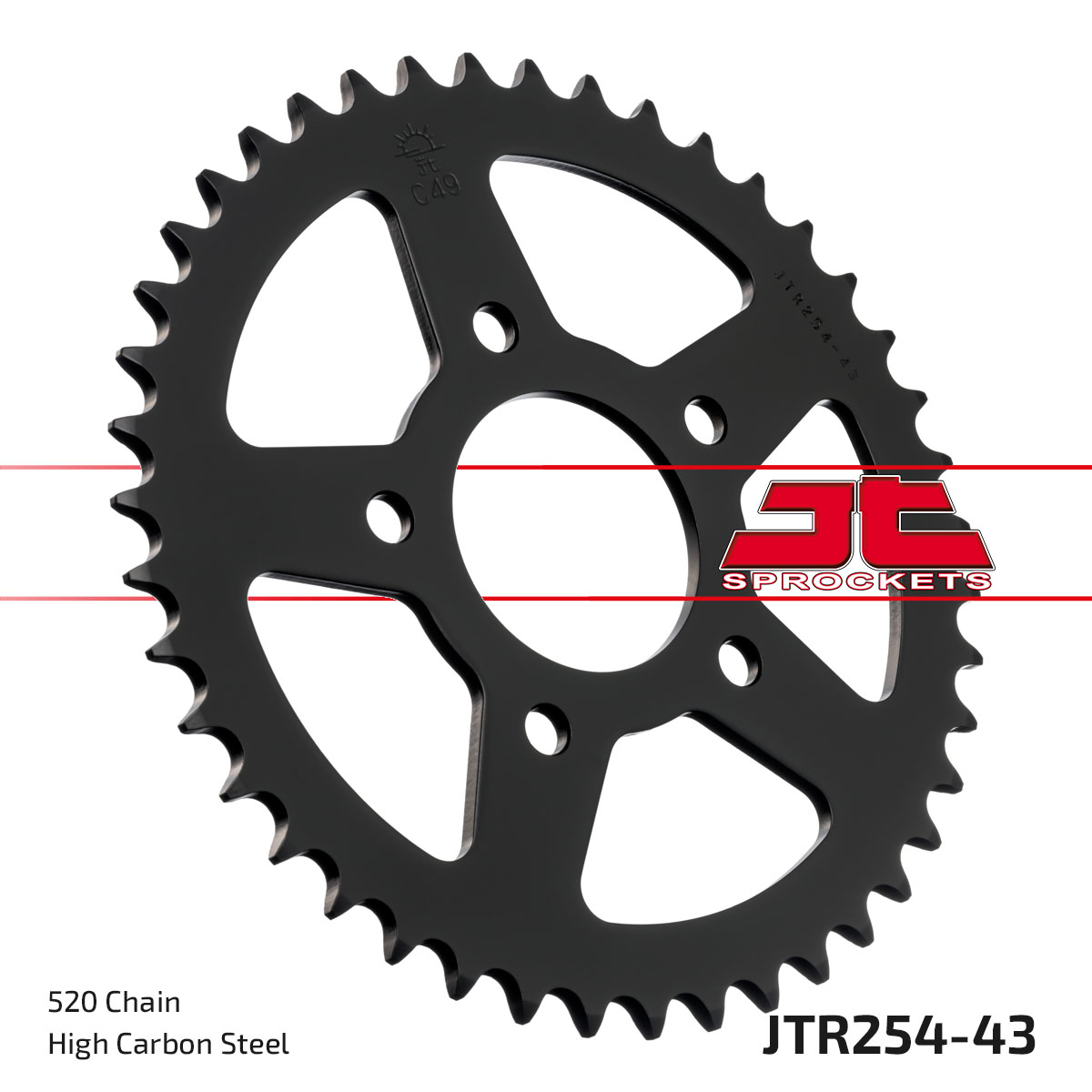 REAR SPROCKET JTR254.43 STEEL image 1