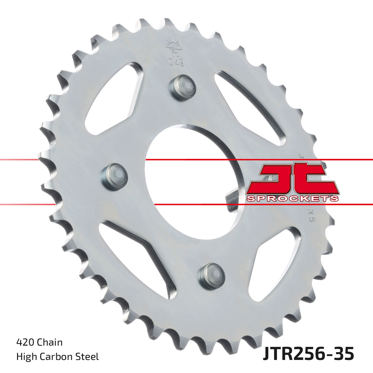 REAR SPROCKET JTR256.35 JT 420 SILVER image 1
