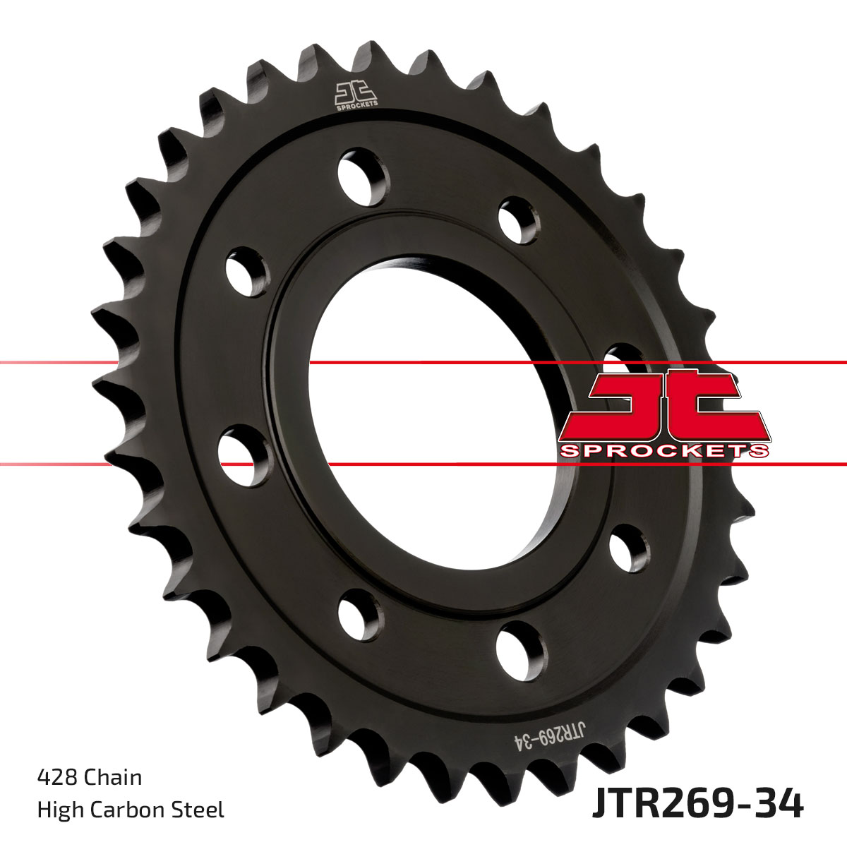 REAR SPROCKET JTR269.34 JT 428 BLACK image 1