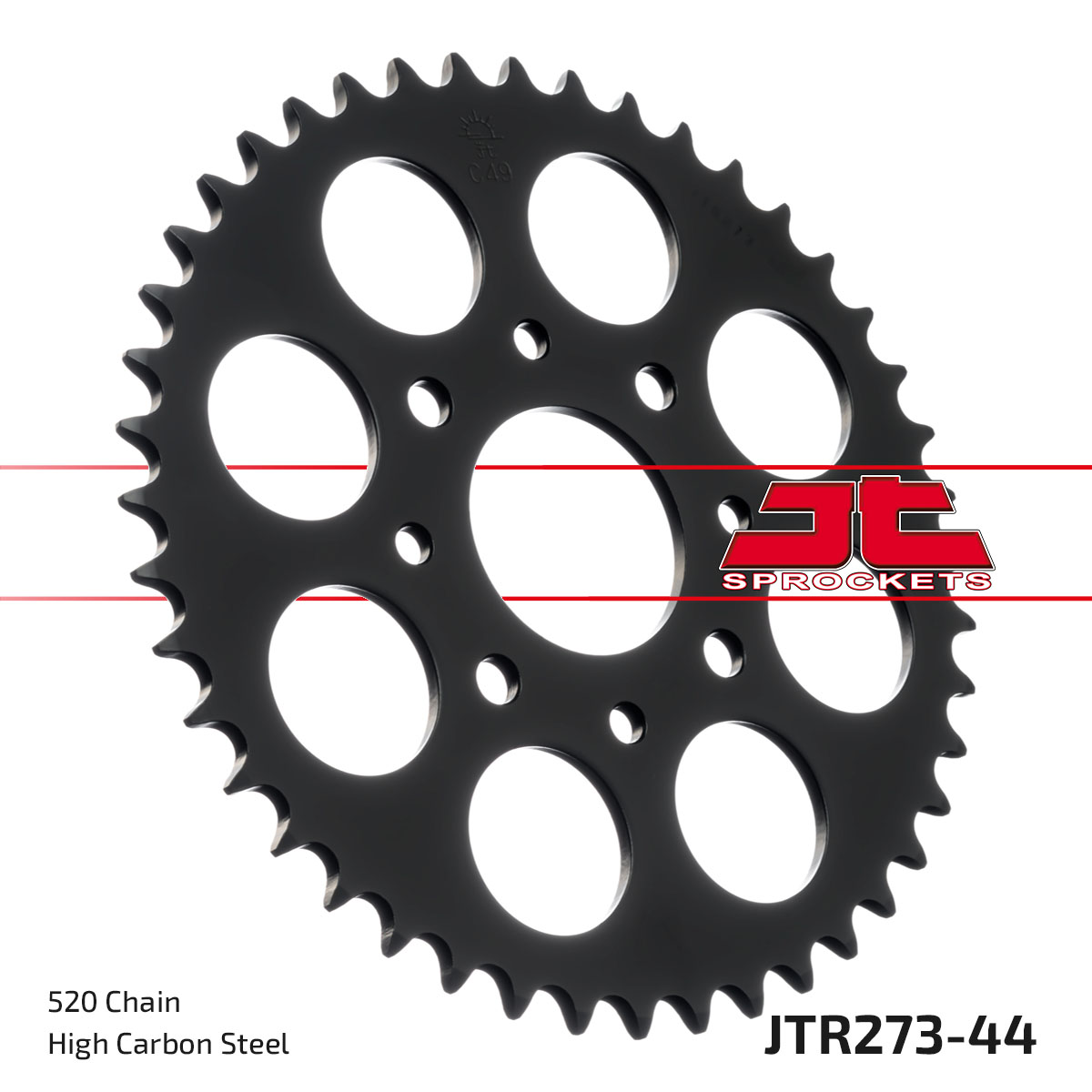 REAR SPROCKET JTR273.44 JT 520 BLACK image 1