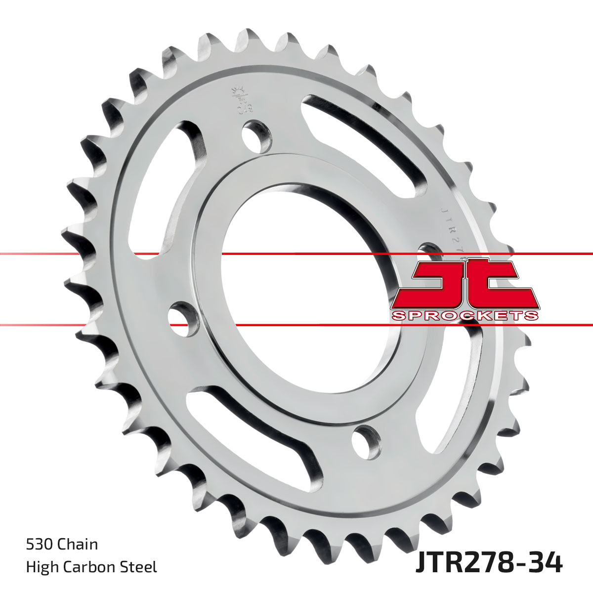 REAR SPROCKET JTR278.34 STEEL, HONDA ROAD JT image 1
