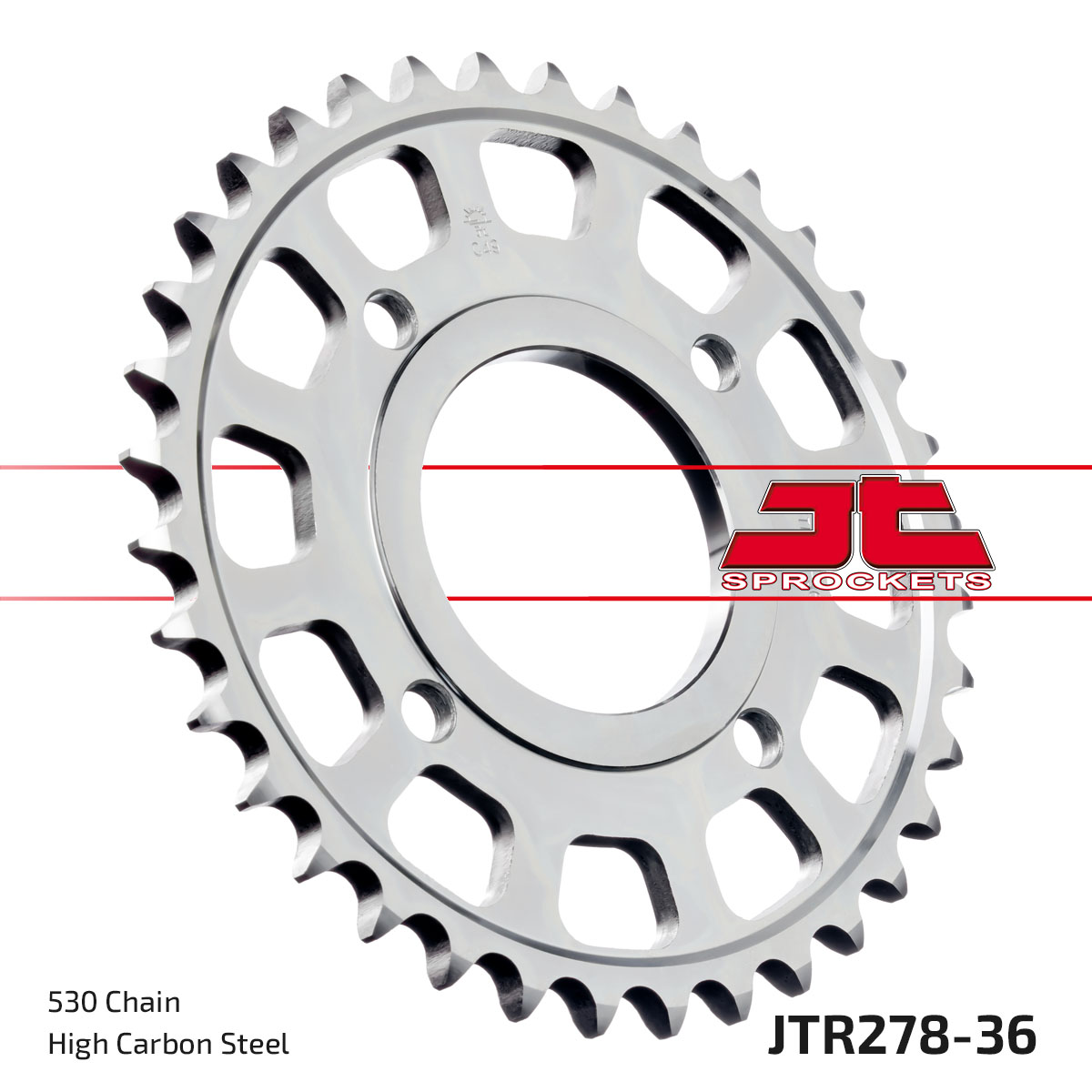 REAR SPROCKET JTR278.36 STEEL, HONDA ROAD JT image 1