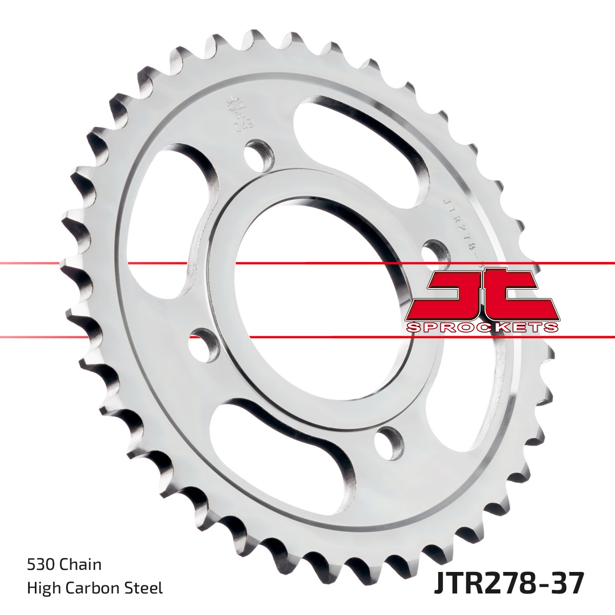 REAR SPROCKET JTR278.37 STEEL, HONDA ROAD JT image 1