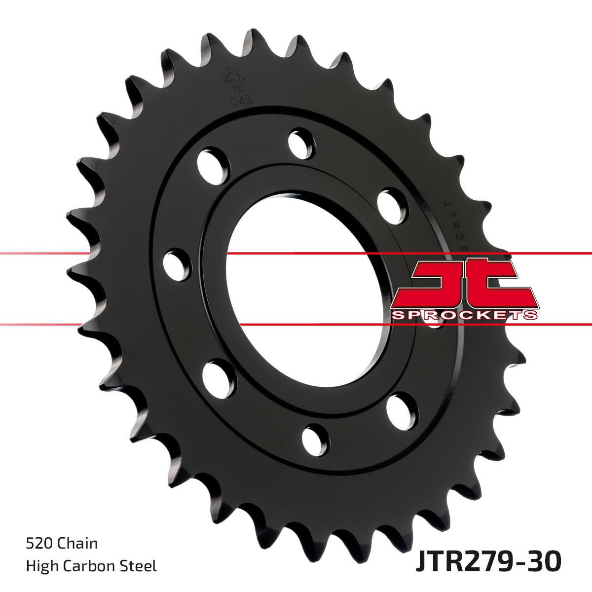 REAR SPROCKET JTR279.30 STEEL, HONDA ROAD JT image 1