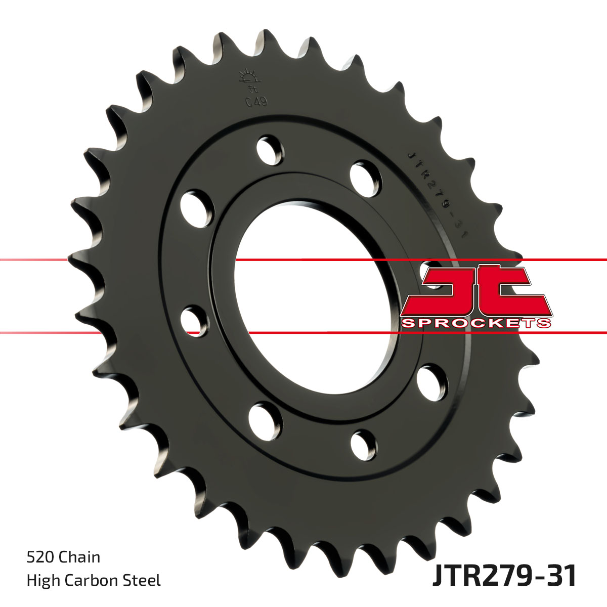 REAR SPROCKET JTR279.31 STEEL, HONDA ROAD JT image 1