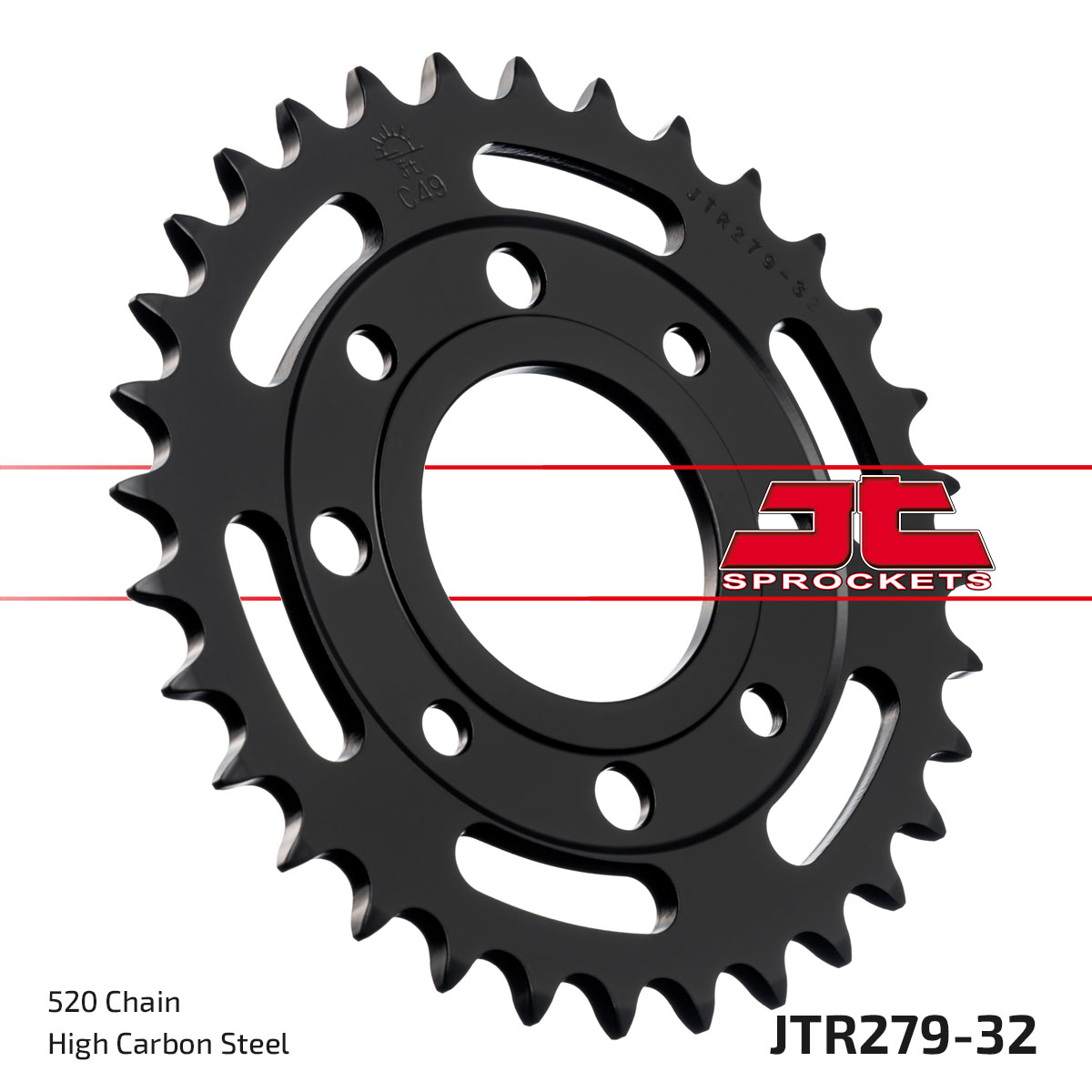 REAR SPROCKET JTR279.32 STEEL, HONDA ROAD JT image 1