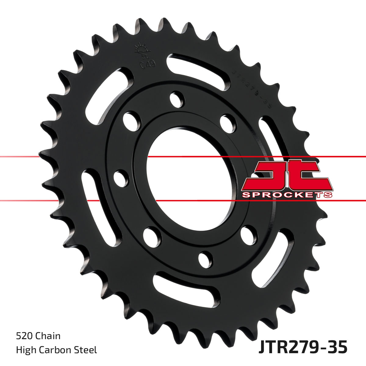 REAR SPROCKET JTR279.35 STEEL, HONDA ROAD image 1