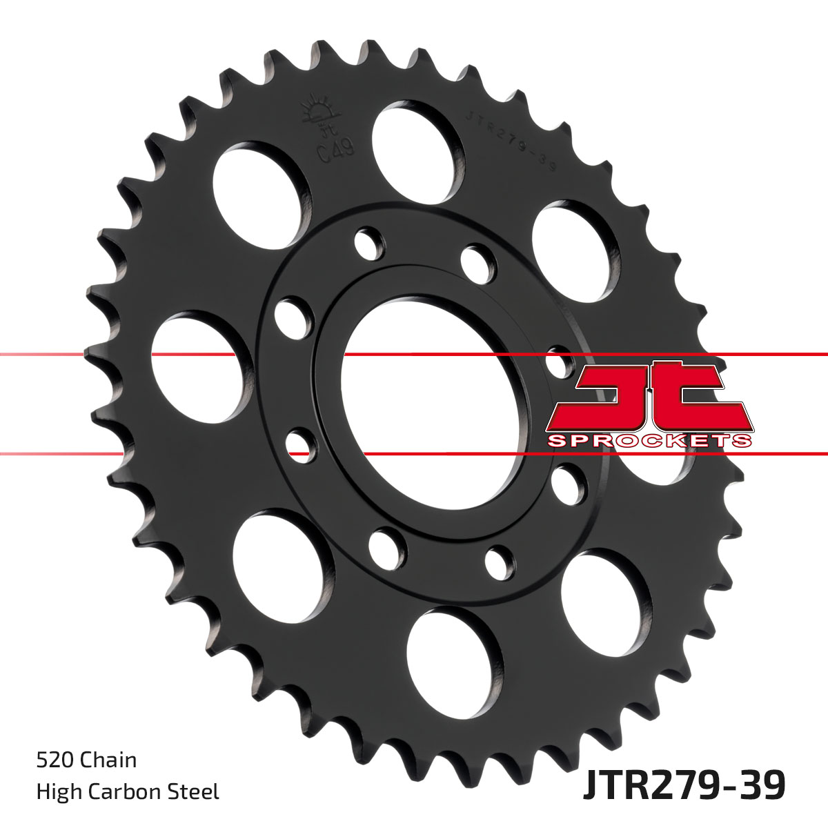 REAR SPROCKET JTR279.39 STEEL image 1