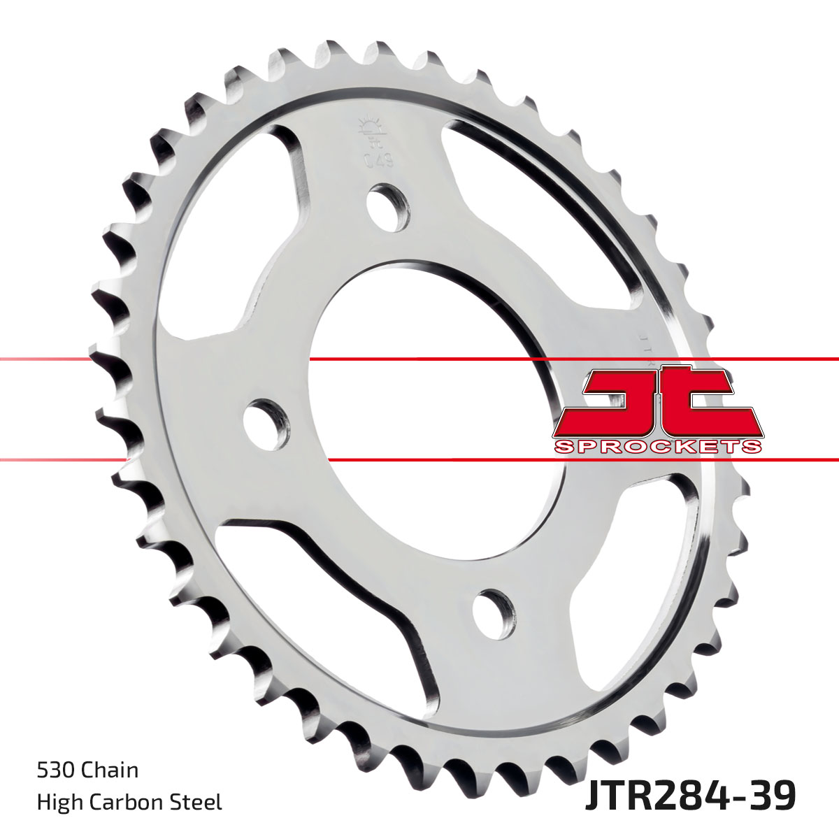 REAR SPROCKET JTR284.39 STEEL, HONDA ROAD JT image 1
