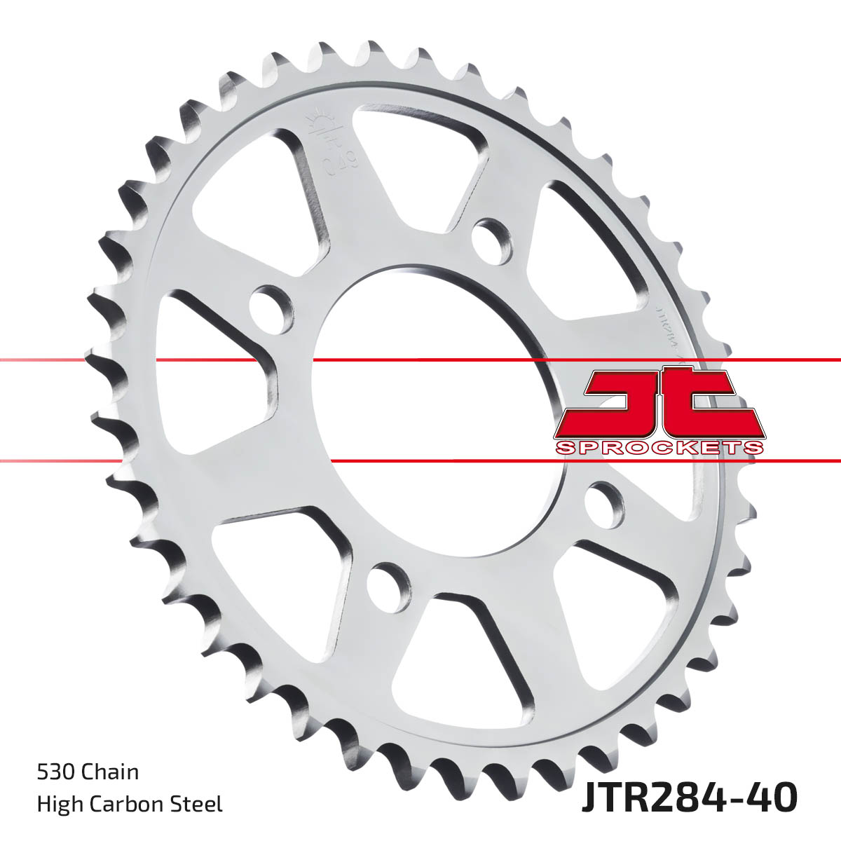 REAR SPROCKET JTR284.40 STEEL, HONDA ROAD JT image 1