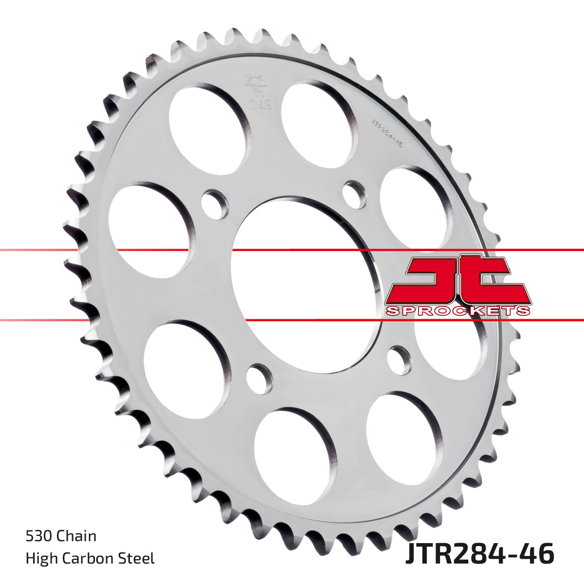 REAR SPROCKET JTR284.46 STEEL, HONDA ROAD JT image 1