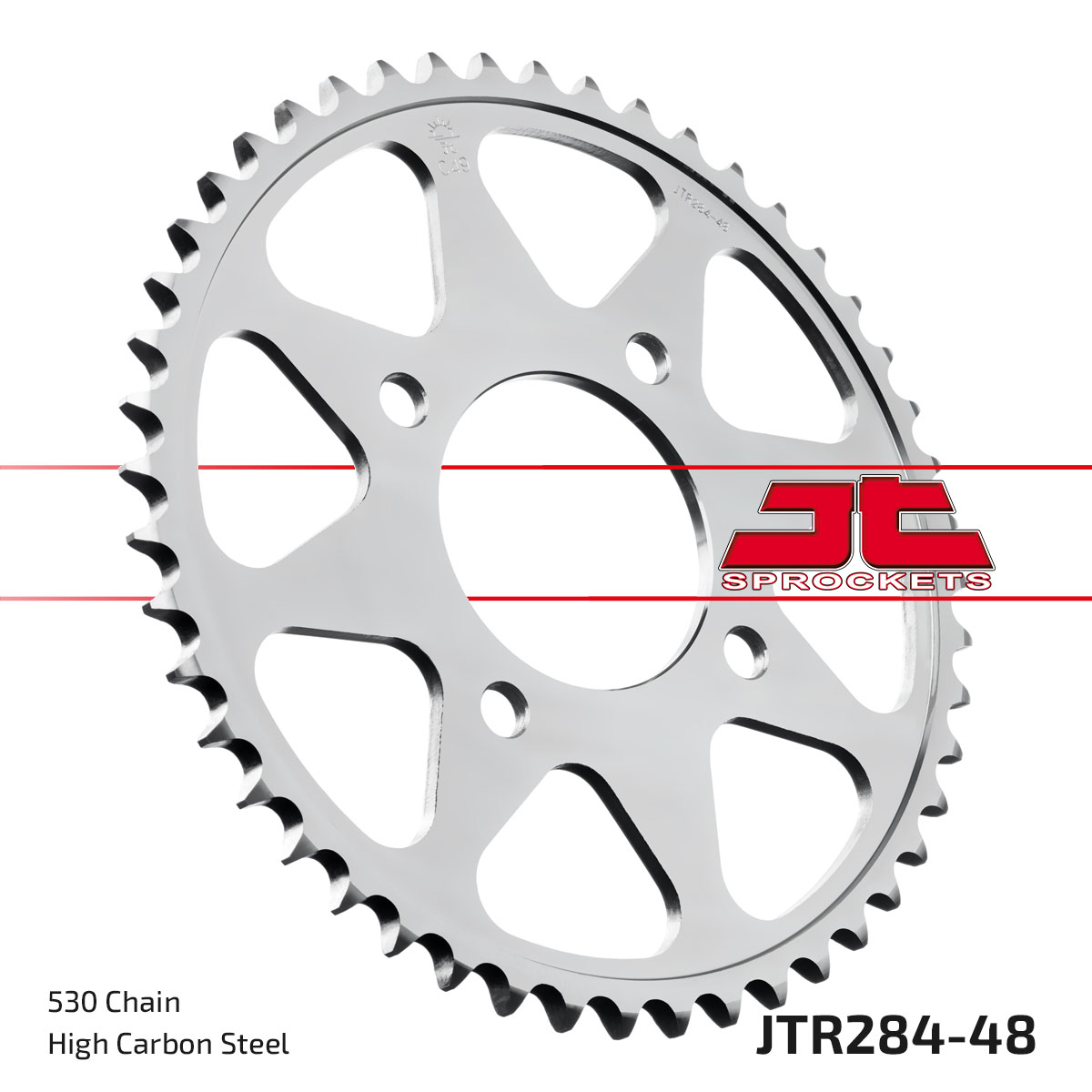 REAR SPROCKET JTR284.48 STEEL, HONDA ROAD JT image 1