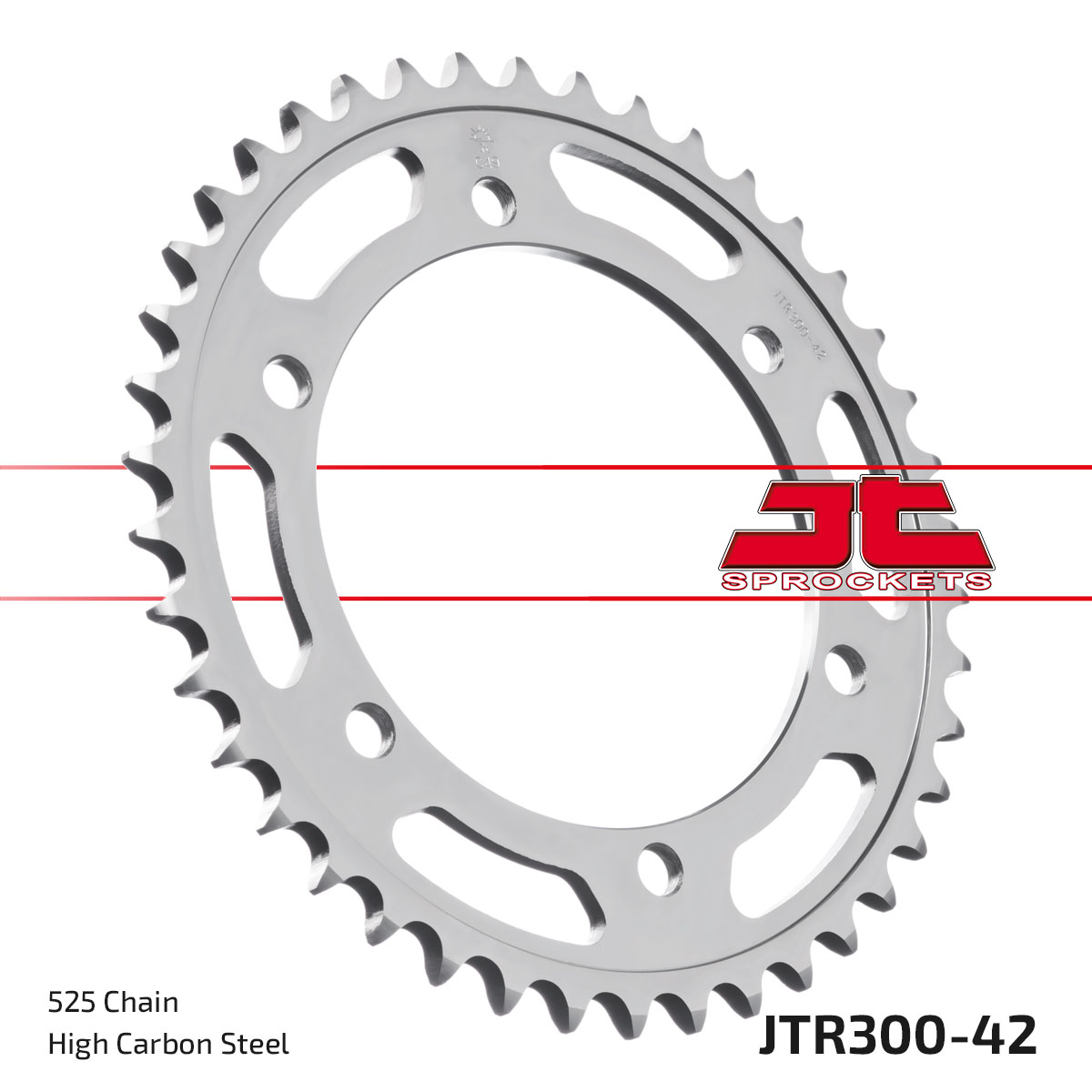 REAR SPROCKET JTR300.42 525, HONDA ROAD JT image 1