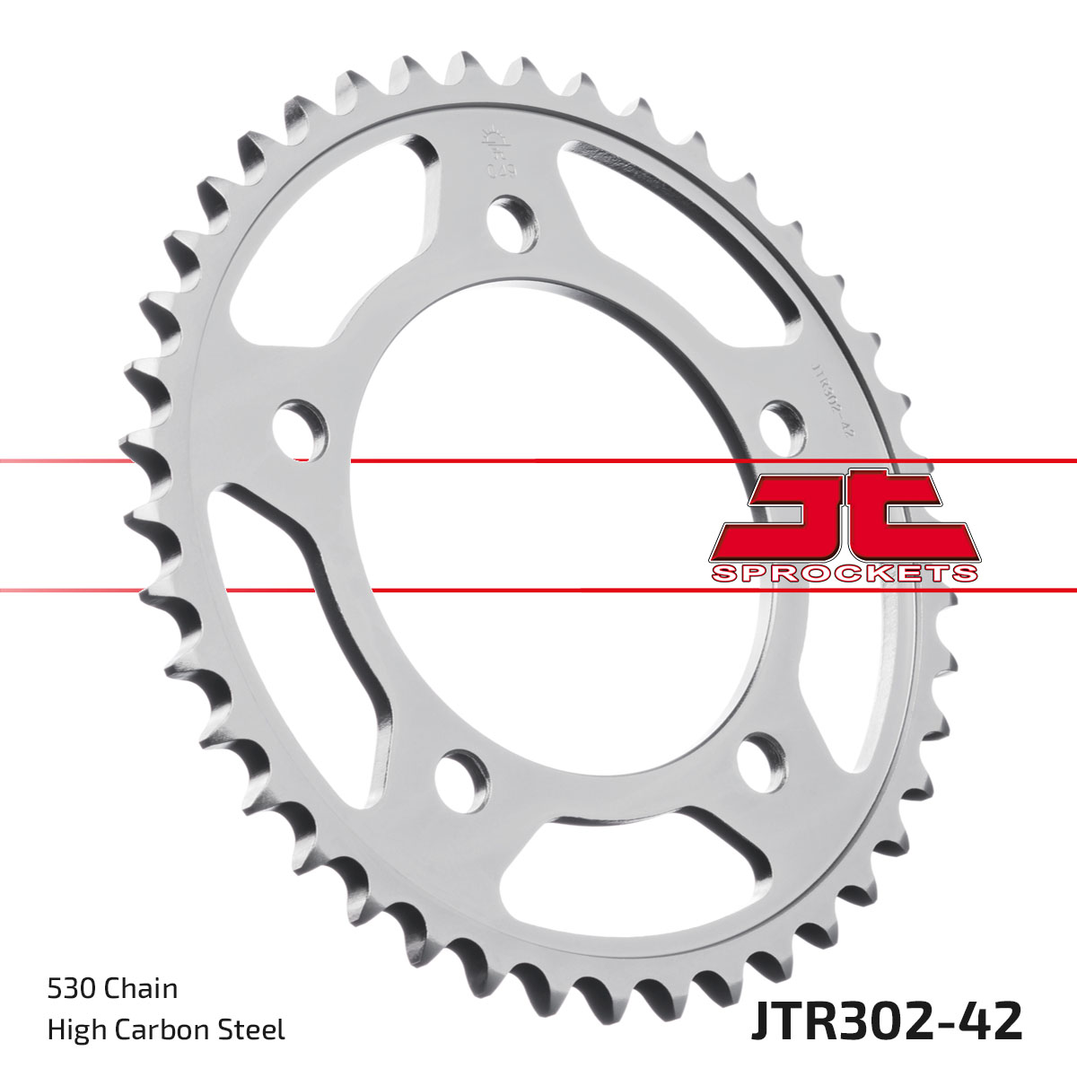 REAR SPROCKET JTR302.42 STEEL, HONDA ROAD JT