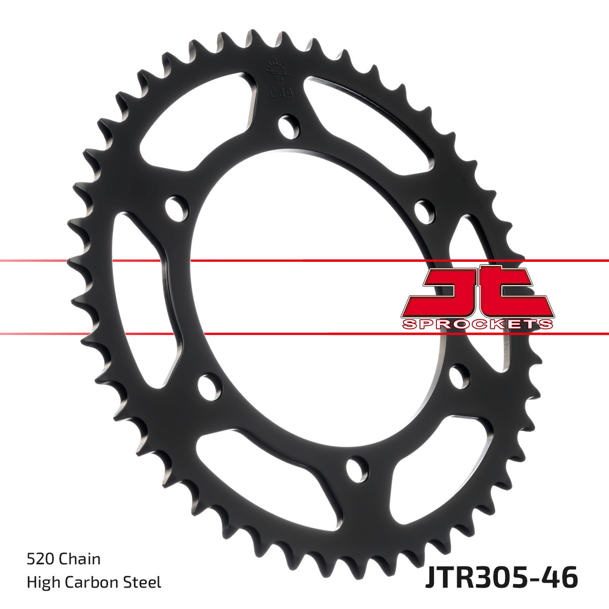 REAR SPROCKET JTR305.46 JT, HONDA ROAD image 1
