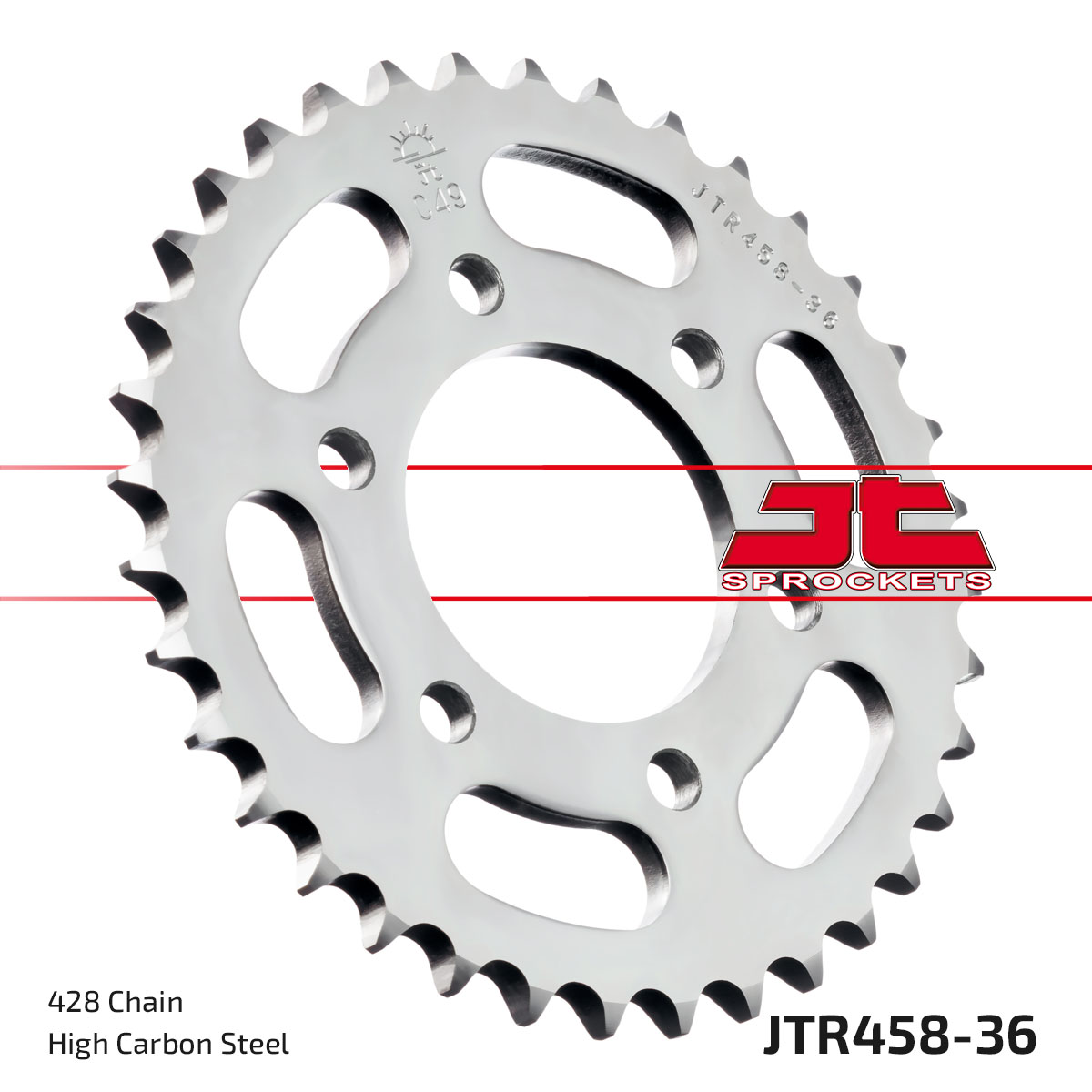REAR SPROCKET JTR458.36 STEEL, HONDA ROAD JT image 1