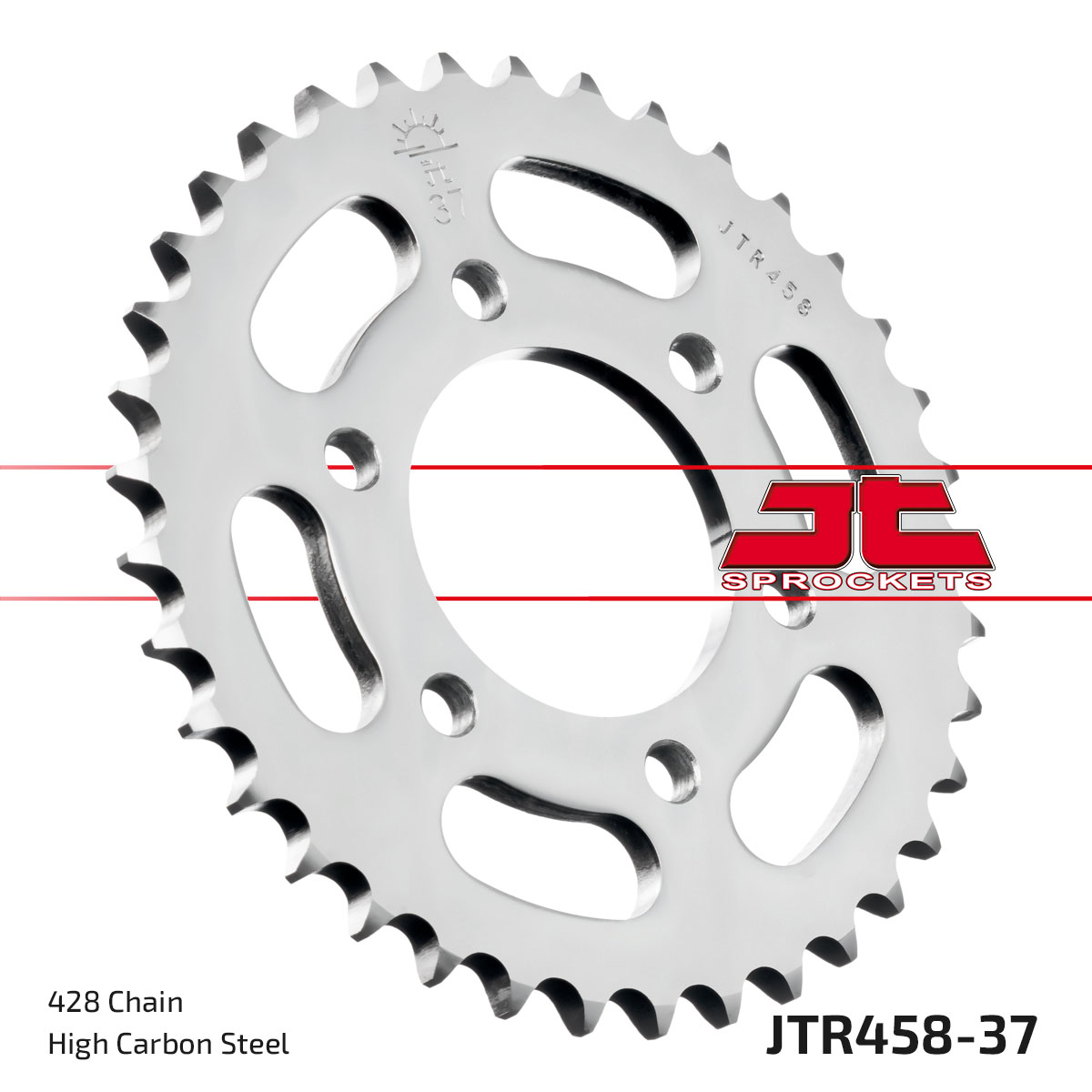 REAR SPROCKET JTR458.37 STEEL, HONDA ROAD JT image 1