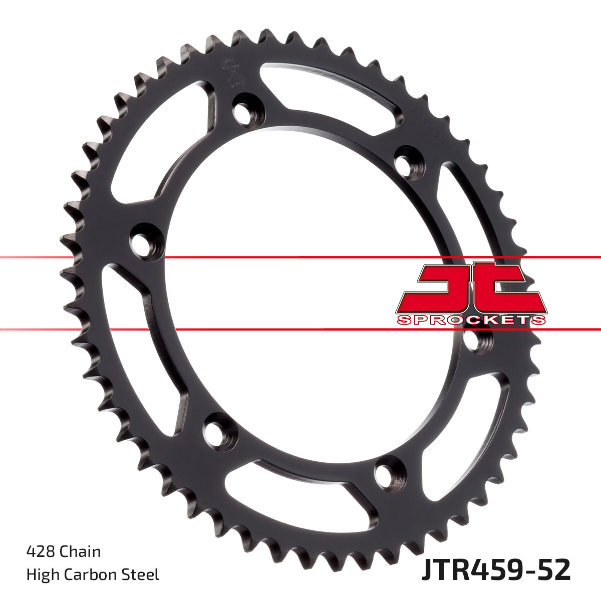 REAR SPROCKET JTR459.52 STEEL, HONDA ROAD JT image 1