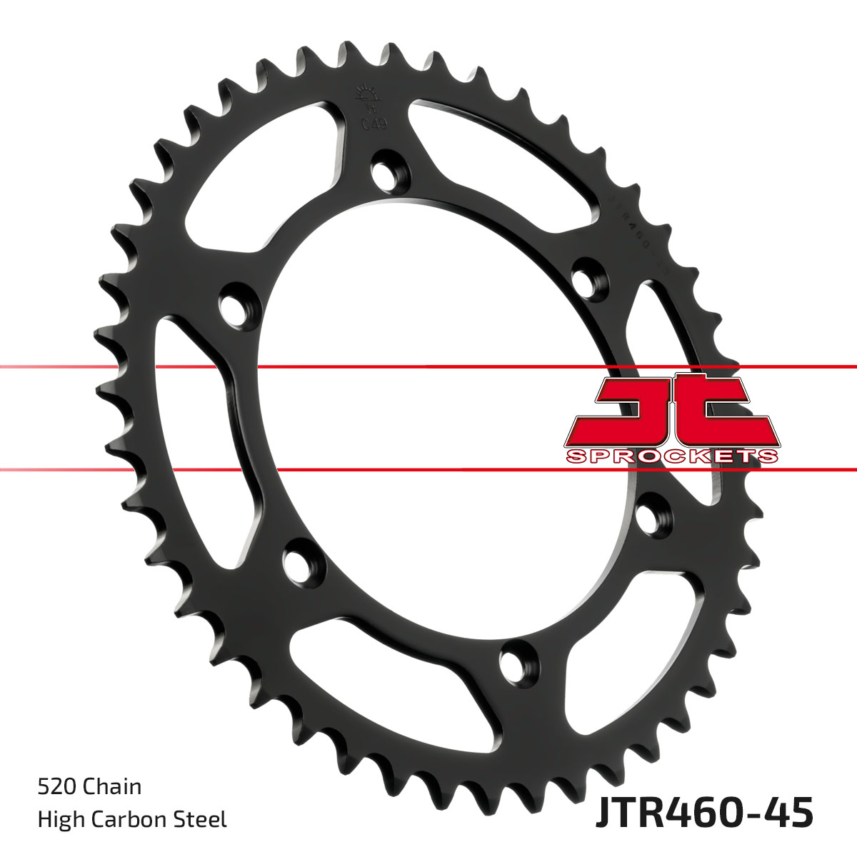 REAR SPROCKET STEEL BLK JTR460 JTR460.45 image 1