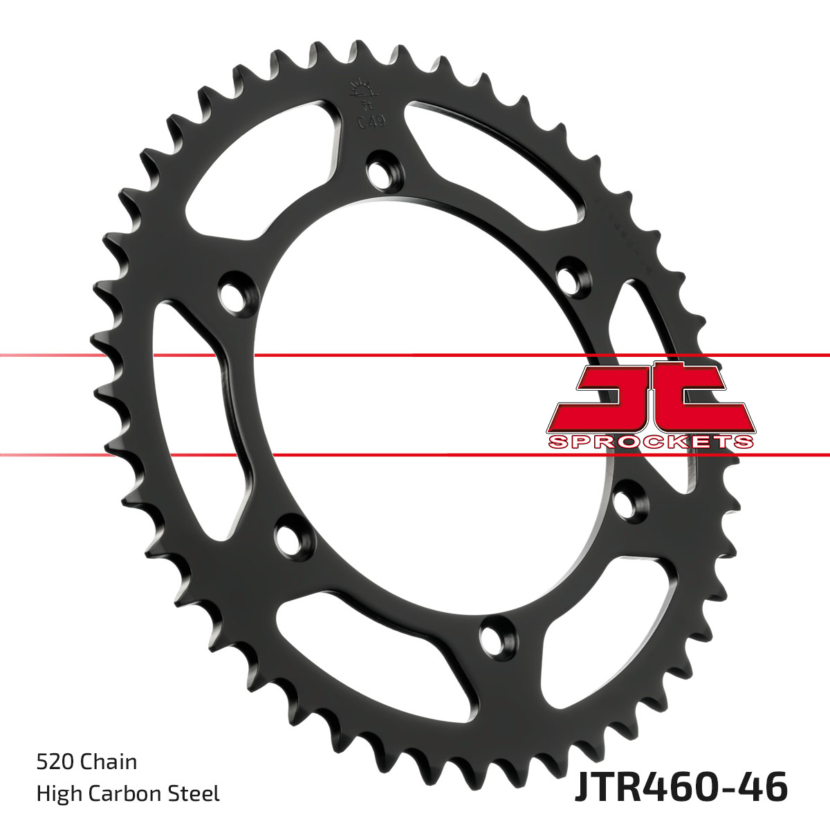 REAR SPROCKET STEEL BLK JTR460 JTR460.46 image 1