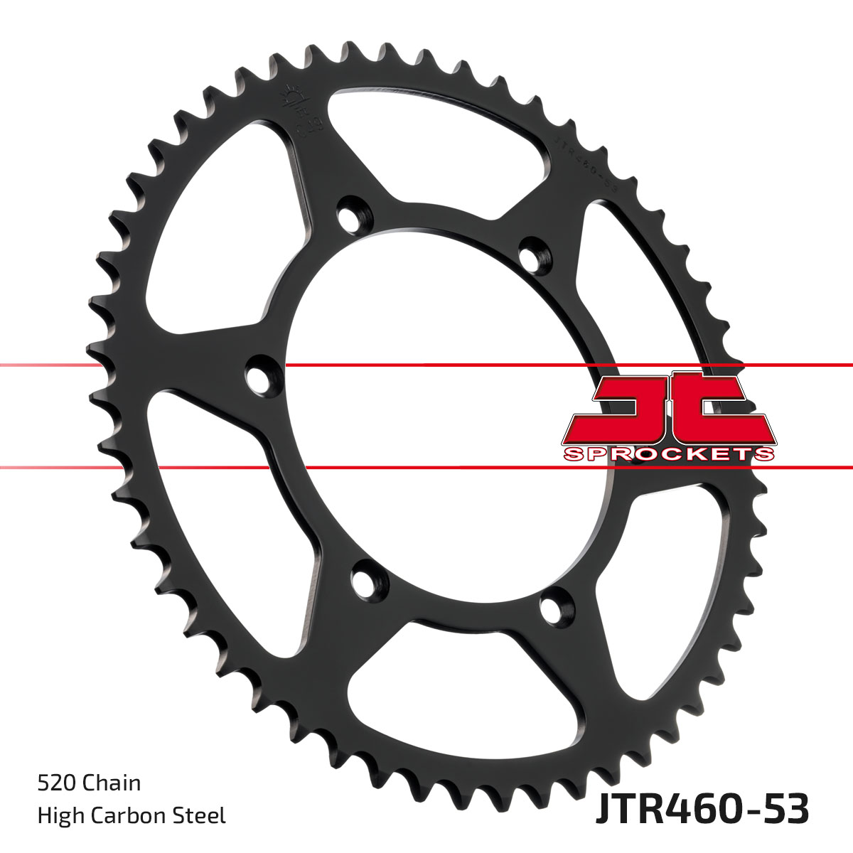 REAR SPROCKET STEEL BLK JTR460 JTR460.53 image 1