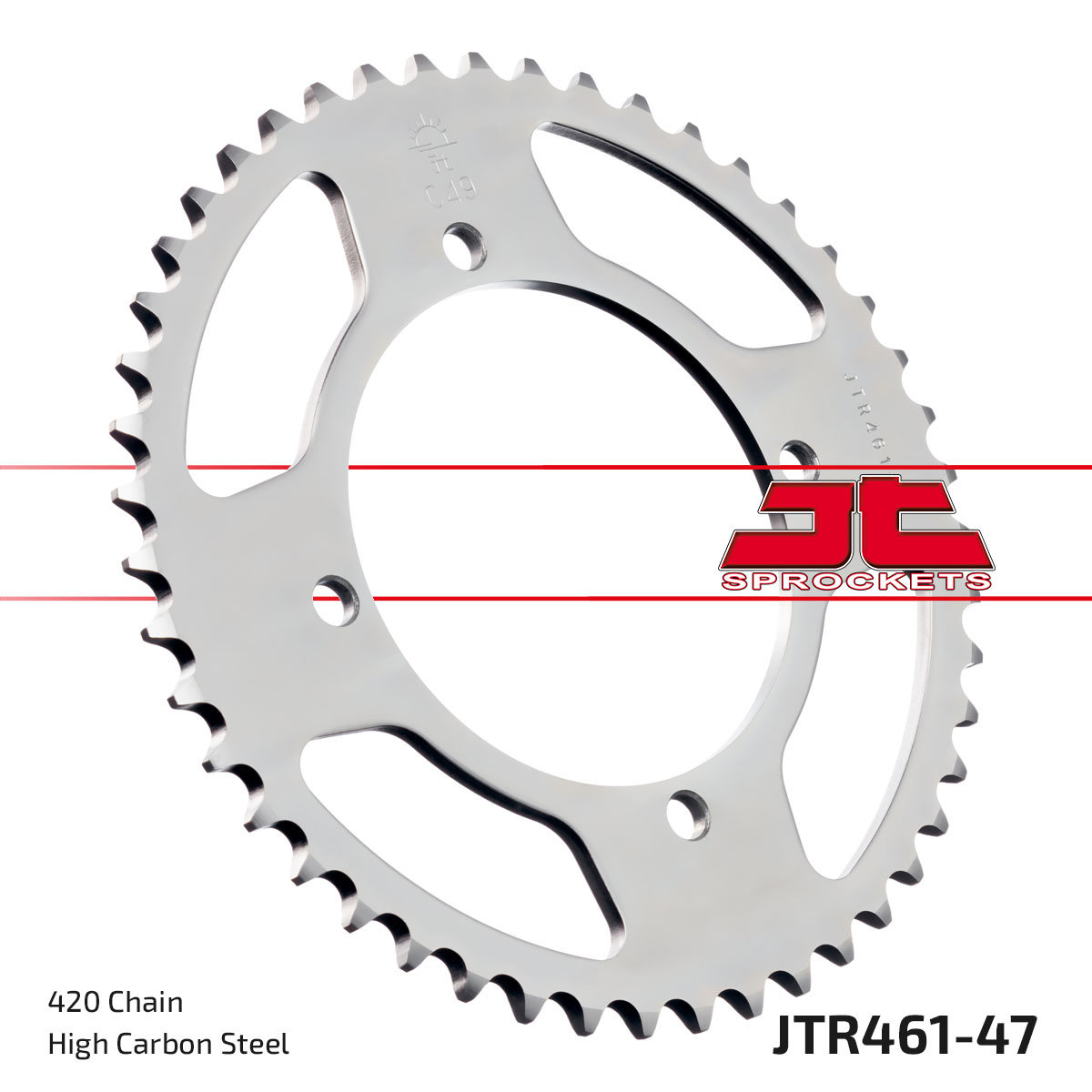 REAR SPROCKET STEEL 461 4-HOLE JTR461.47 image 1