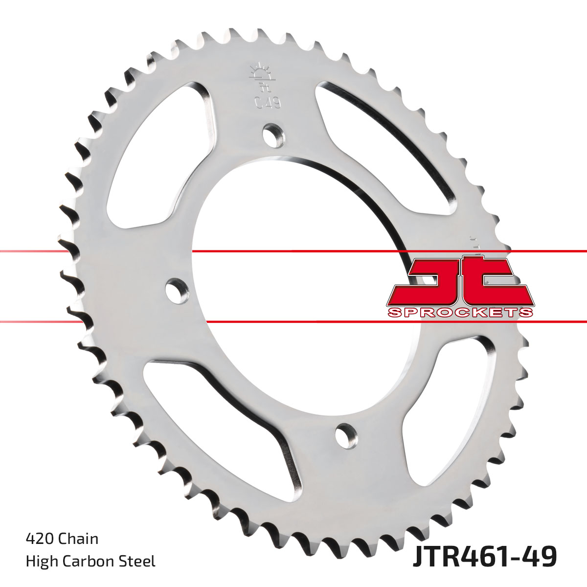 REAR SPROCKET STEEL 461 4-HOLE JTR461.49 image 1