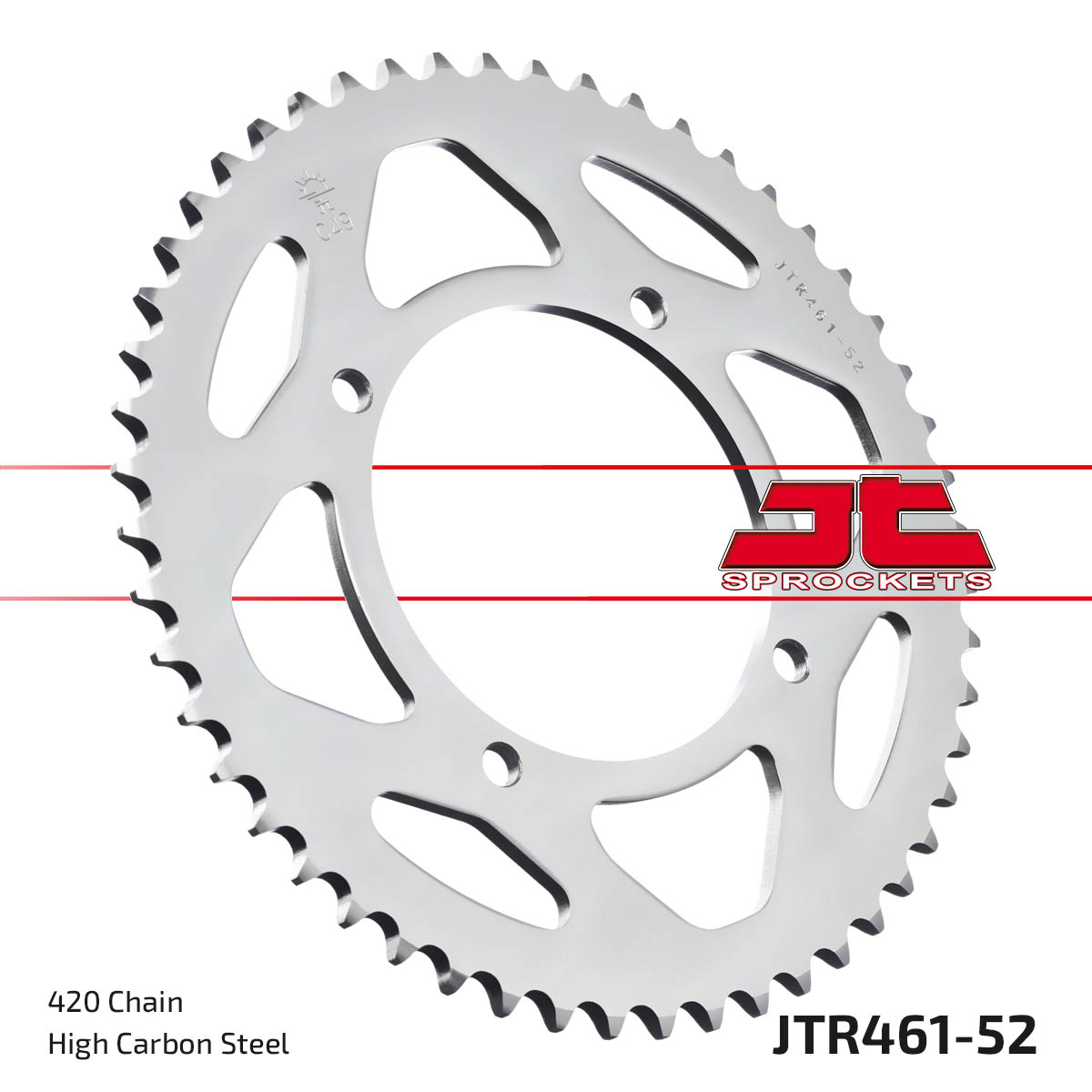 REAR SPROCKET STEEL 461 4-HOLE JTR461.52 image 1