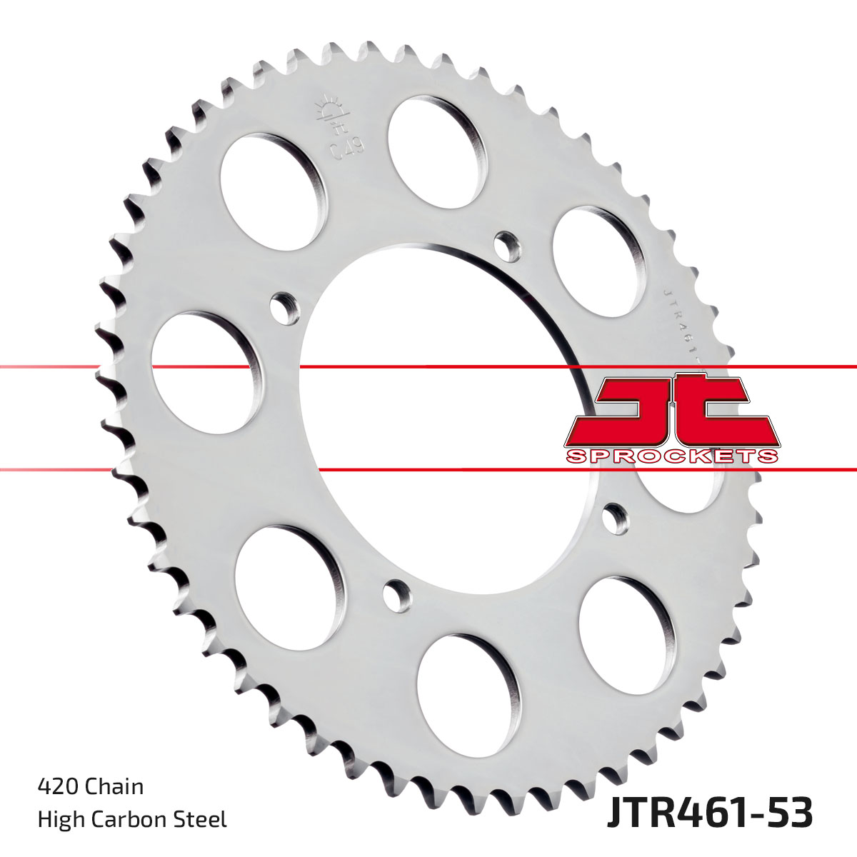 REAR SPROCKET STEEL 461 4-HOLE JTR461.53 image 1