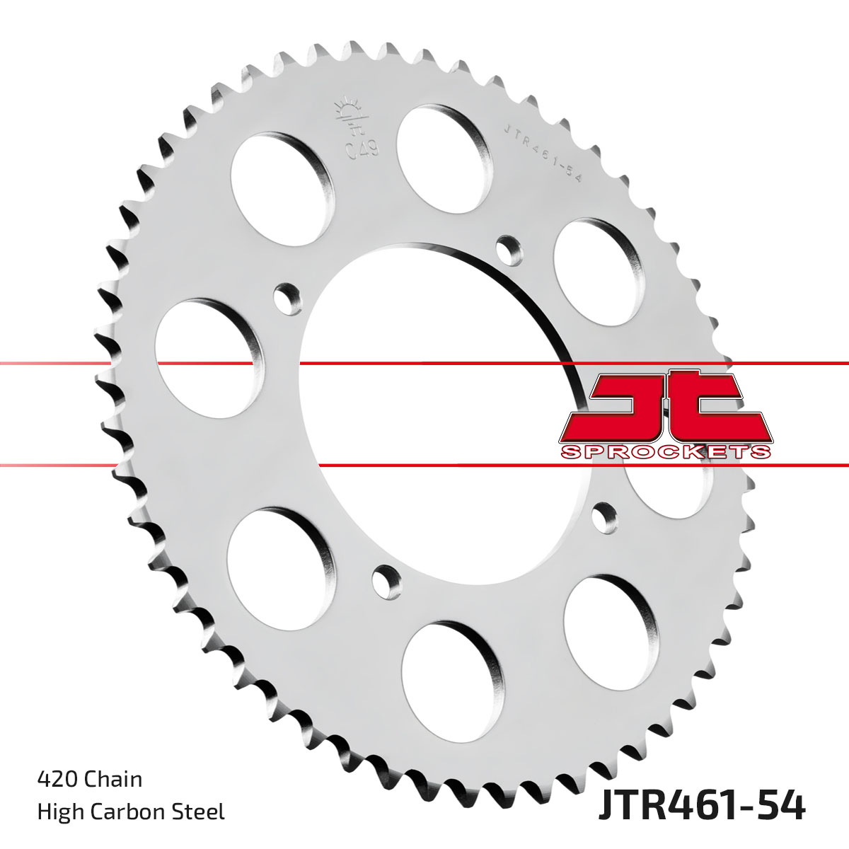 REAR SPROCKET STEEL 461 4-HOLE JTR461.54 image 1