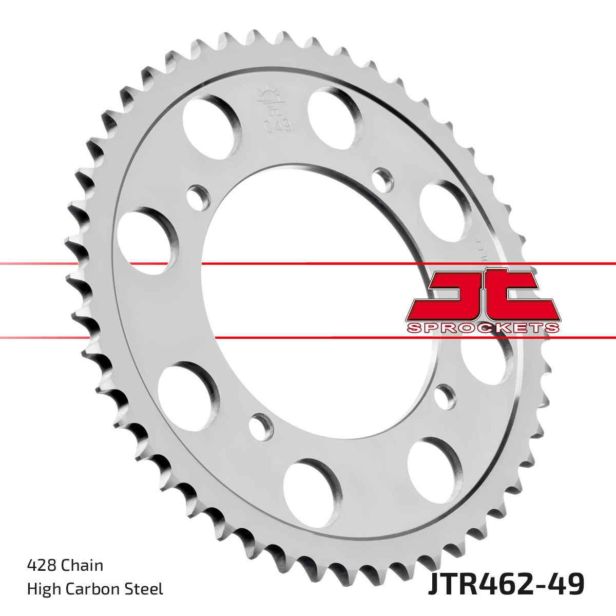 REAR SPROCKET STEEL JTR462.49, CHAIN 428 Conversion JTR456.49, SR462-49 image 1