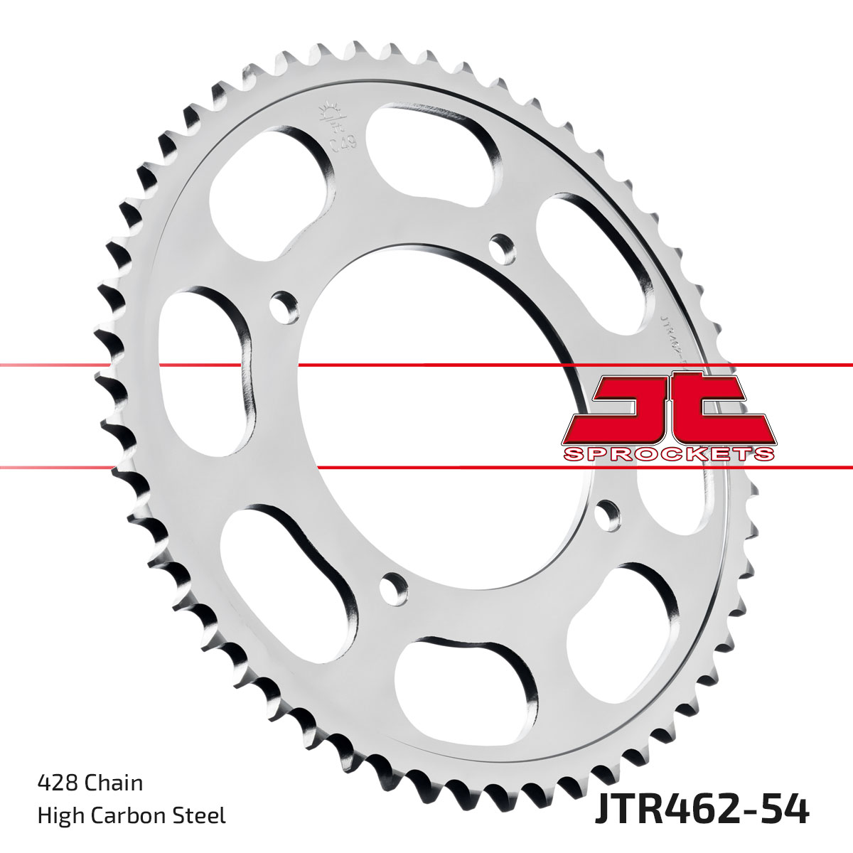 REAR SPROCKET STEEL JTR462.54, CHAIN 428 Conversion, JTR456.54, SR462- SR462-54 image 1