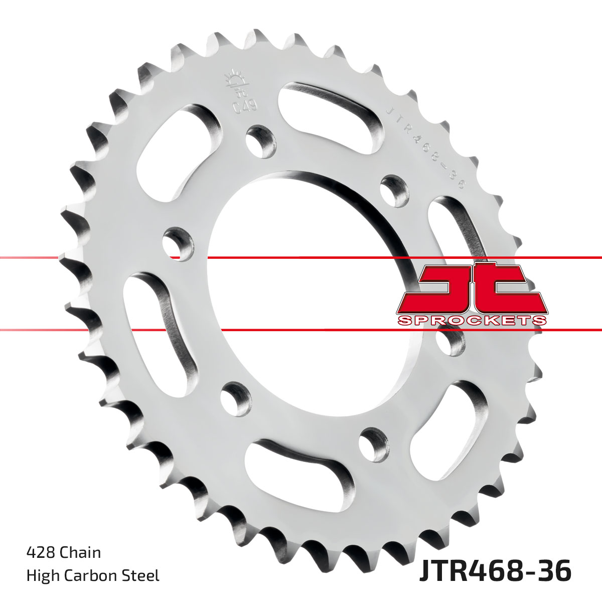 REAR SPROCKET JTR468.36 STEEL, HONDA ROAD JT image 1