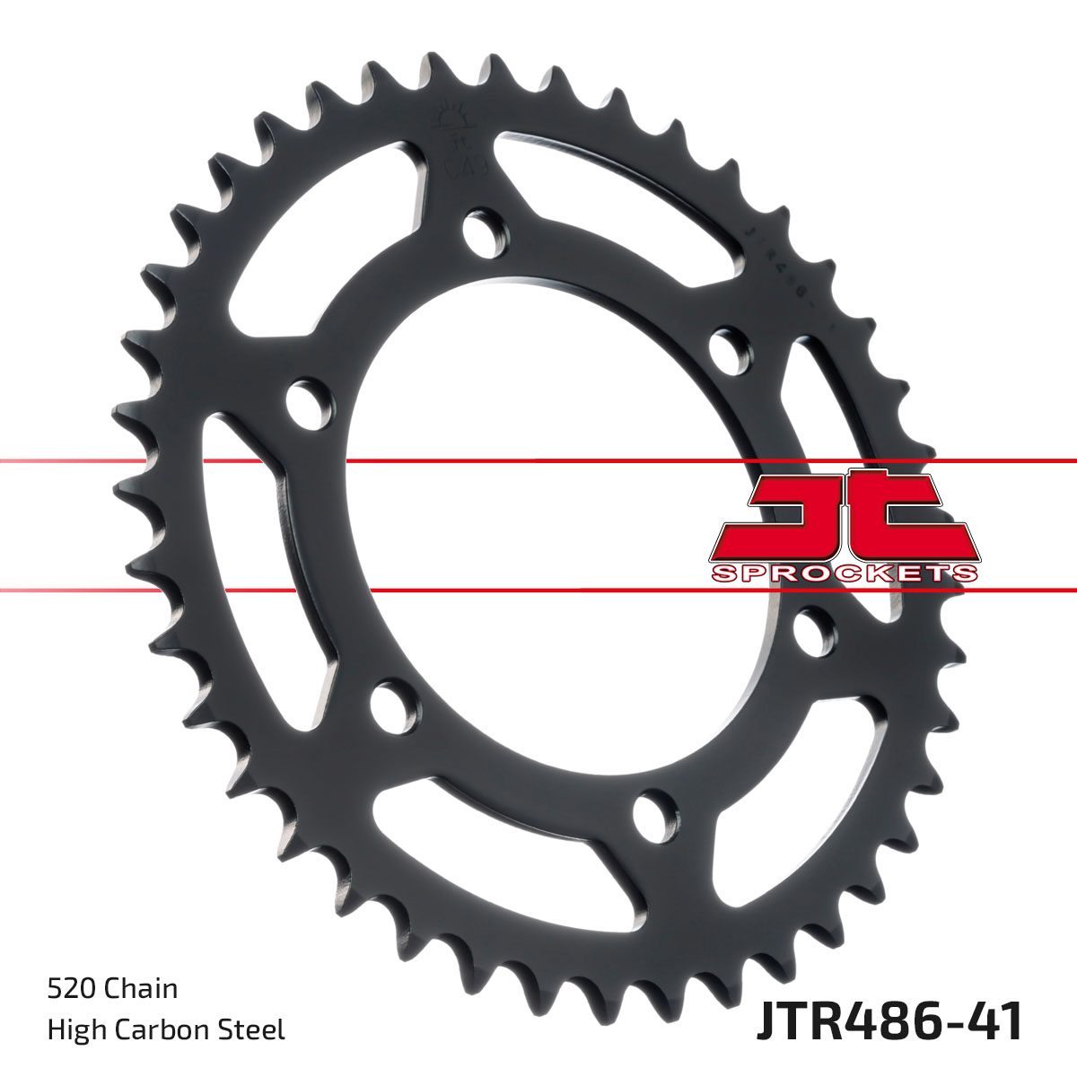 REAR SPROCKET STEEL JTR486.41, HONDA ROAD JT CHAIN 520 image 1
