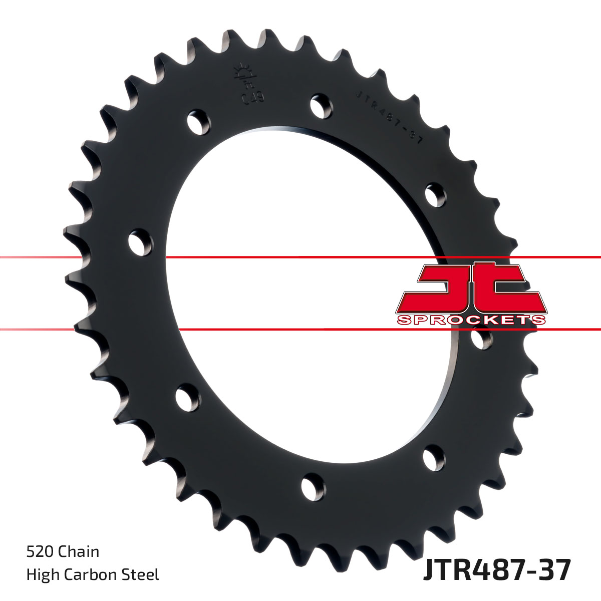 REAR SPROCKET JTR487.37 STEEL, KAWASAKI ROAD JT image 1