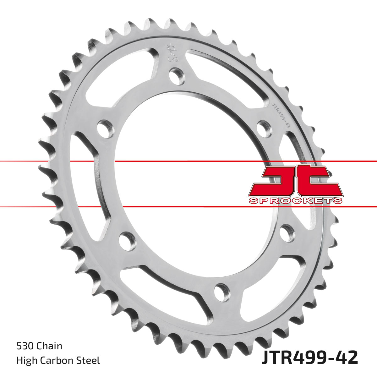 REAR SPROCKET JTR499.42 JT SILVER image 1