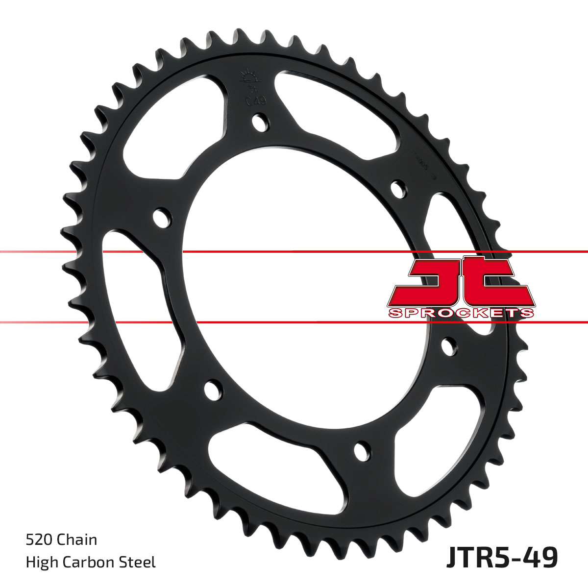 REAR SPROCKET JTR5.49 JT 520 OLD No. SR005-49.S.JT image 1
