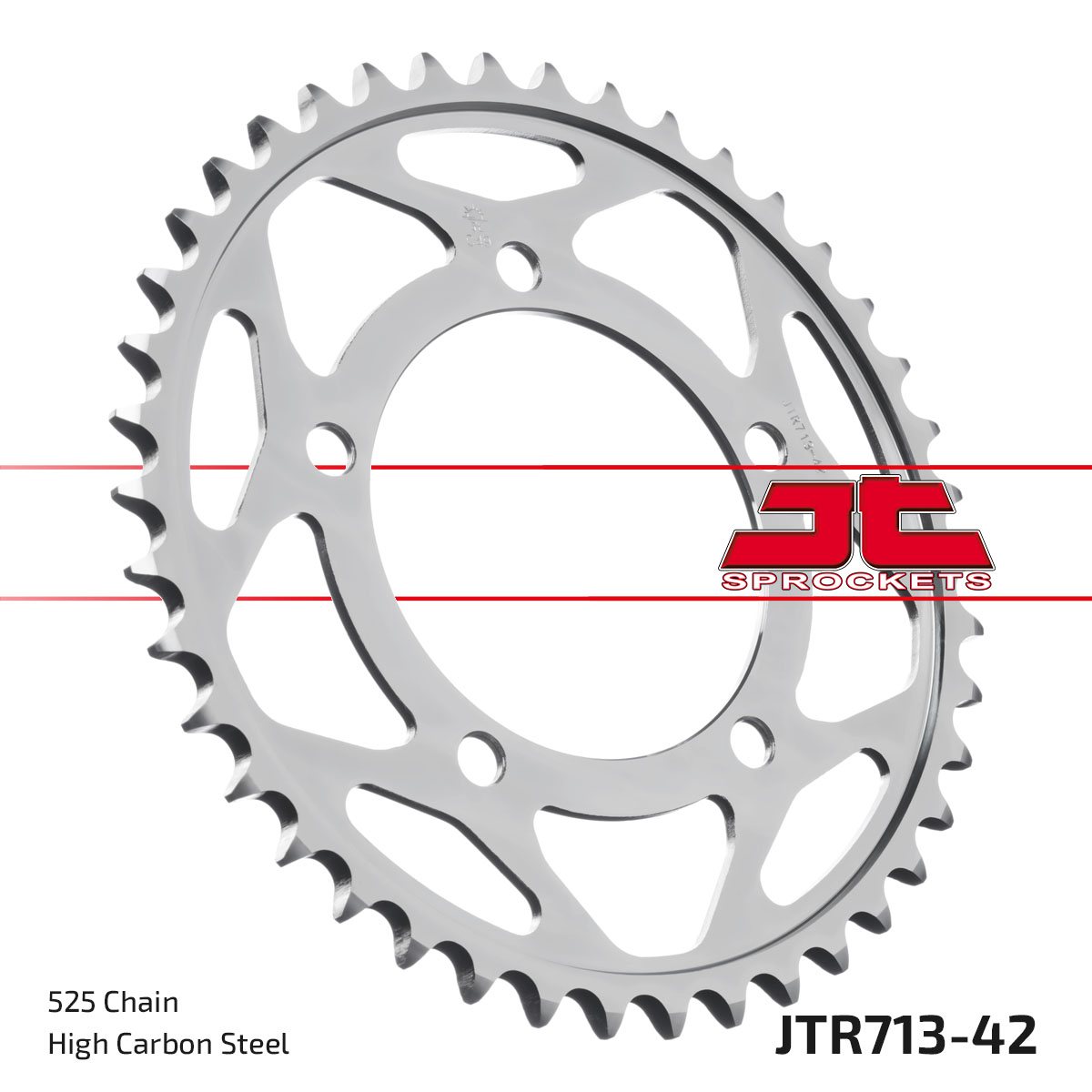 REAR SPROCKET JTR713.42 STEEL, ROAD image 1