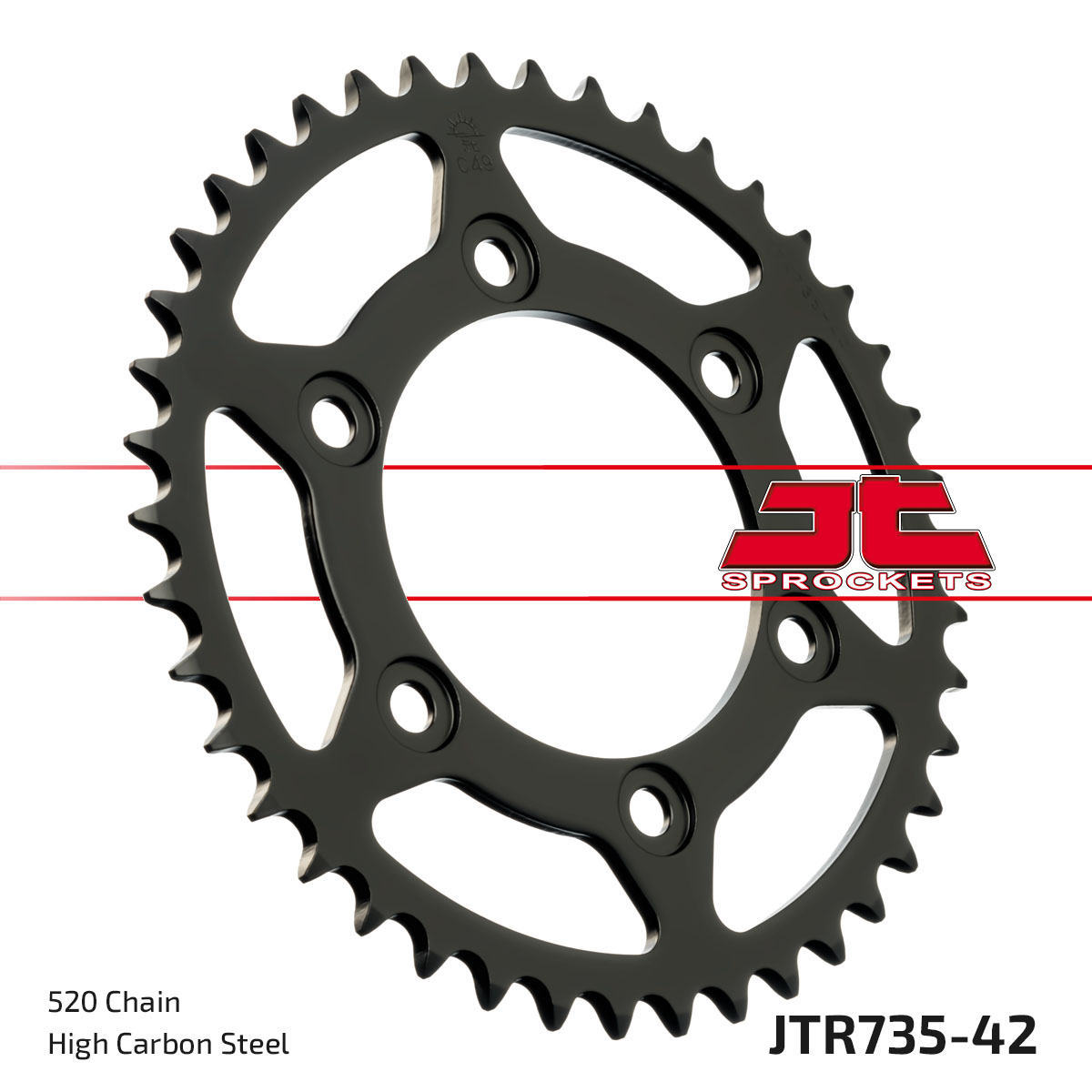 REAR SPROCKET STEEL JTR735.42 image 1
