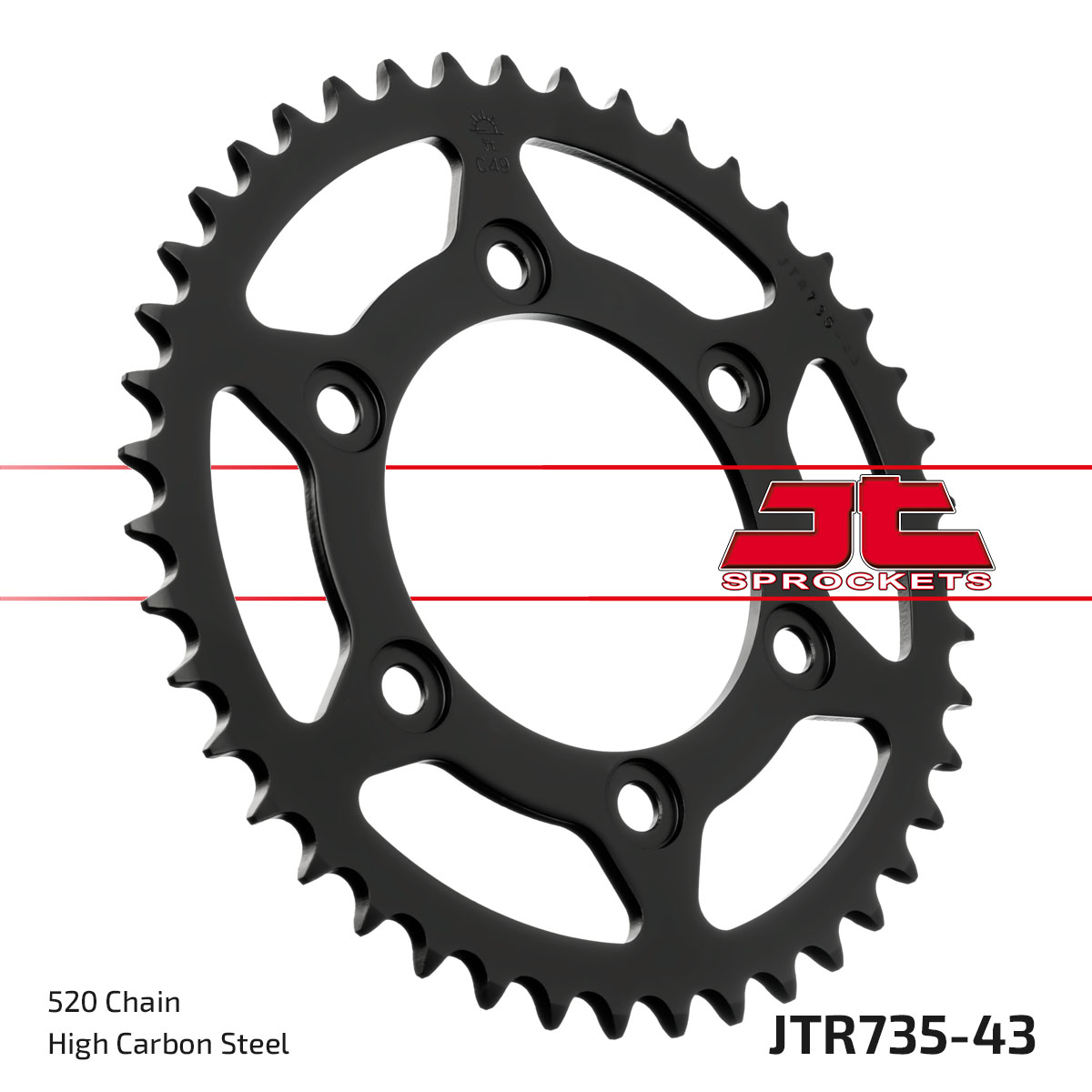REAR SPROCKET STEEL JTR735.43 image 1
