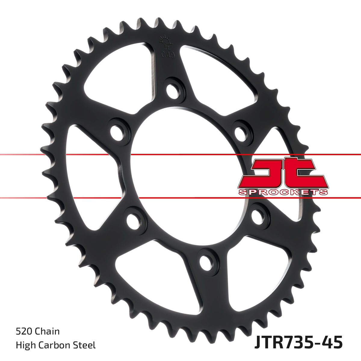 REAR SPROCKET STEEL JTR735.45 image 1
