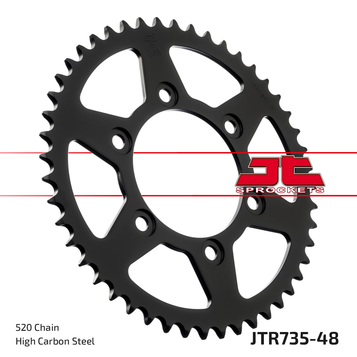 REAR SPROCKET STEEL JTR735.48 image 1