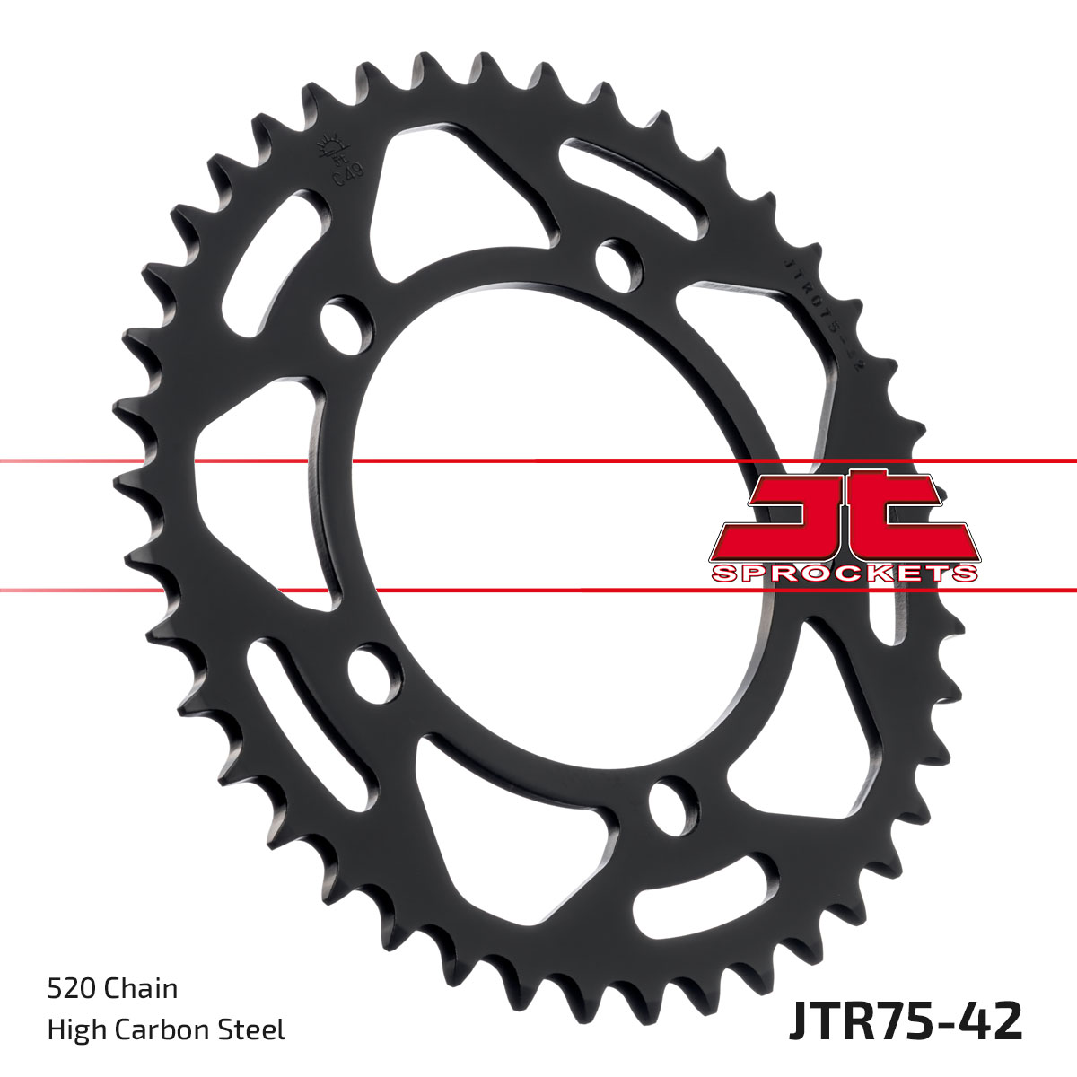 REAR SPROCKET STEEL JTR75.42, BMW 520 Chain Conversion image 1