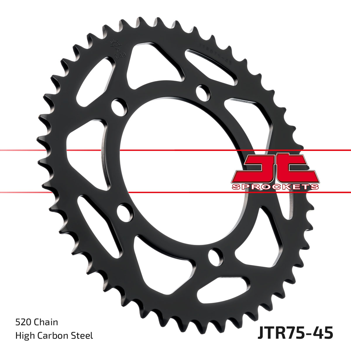 REAR SPROCKET STEEL JTR75.45, BMW 520 Chain Conversion image 1